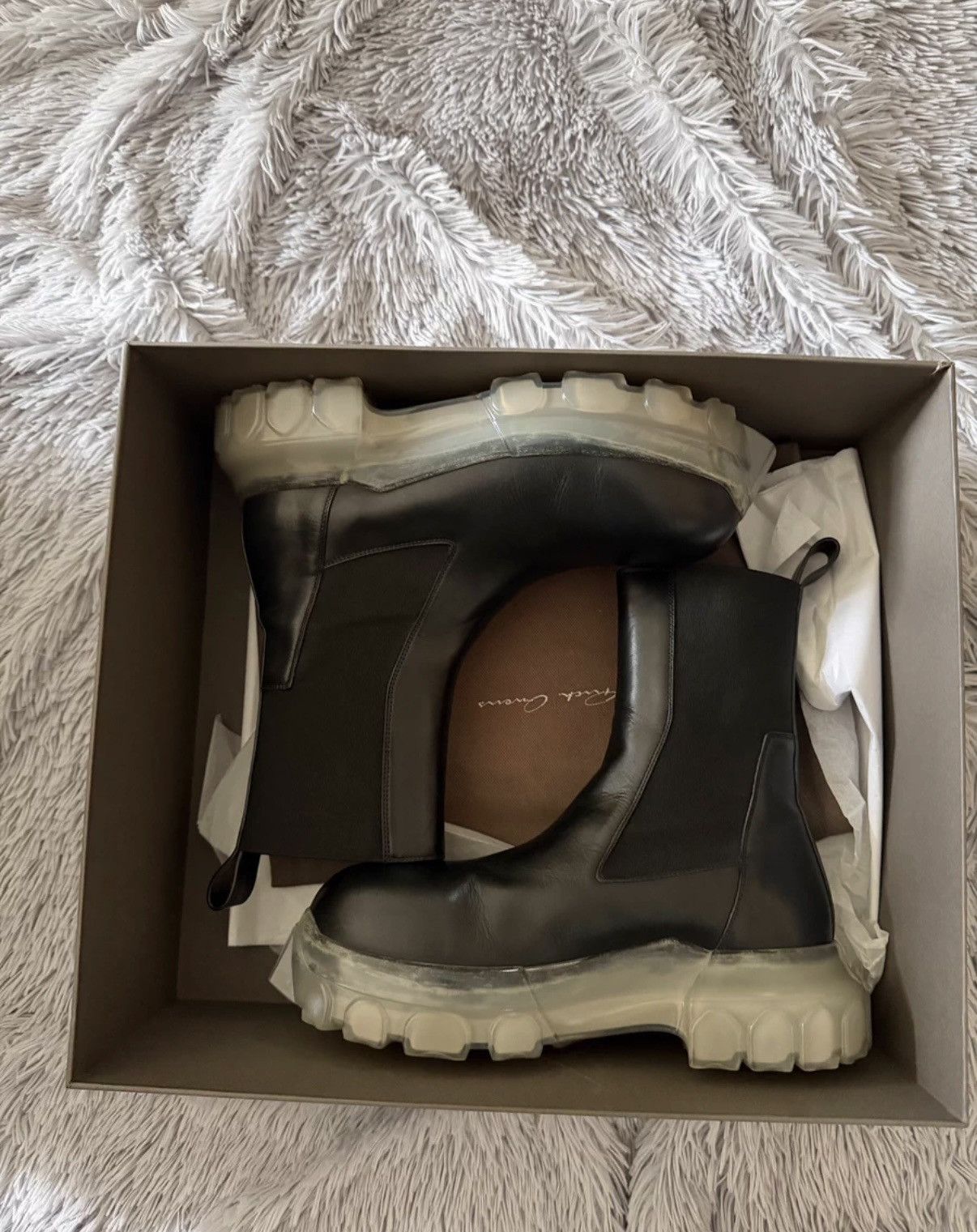 Rick Owens Rick Owens transparent crystal sole suede platform boots Size US 8.5 / EU 41-42 - 6 Thumbnail