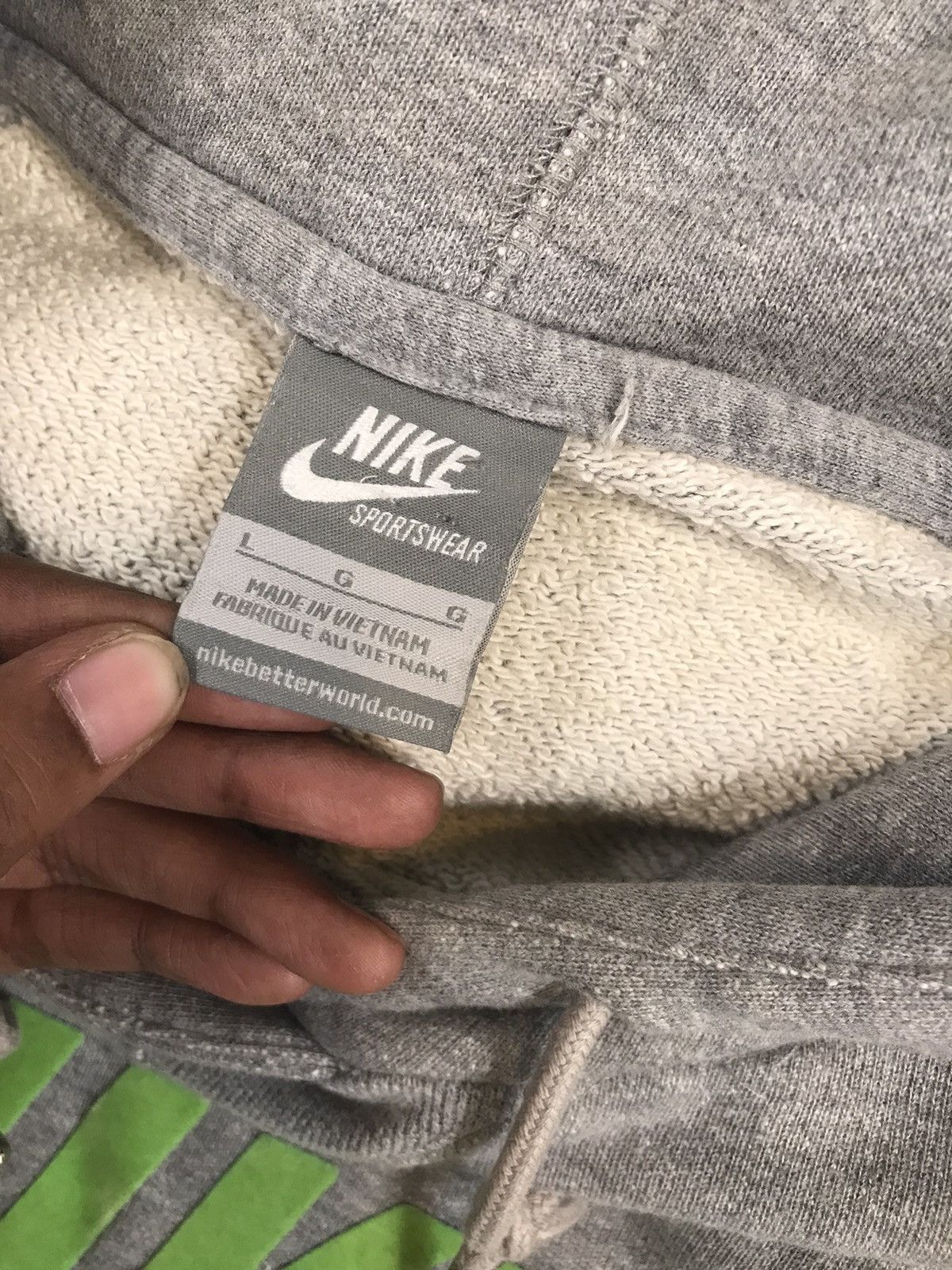 Nike × Vintage Vintage Nike patch work baggy fit hoodie(kids) Size US XXS / EU 40 - 5 Thumbnail