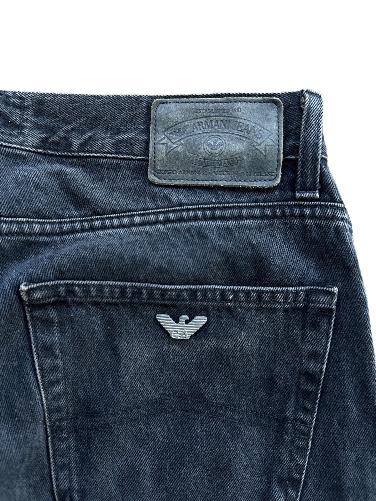 Giorgio Armani Giorgio Armani Washed Grey Relaxed Denim Jeans Size US 31 - 9 Thumbnail