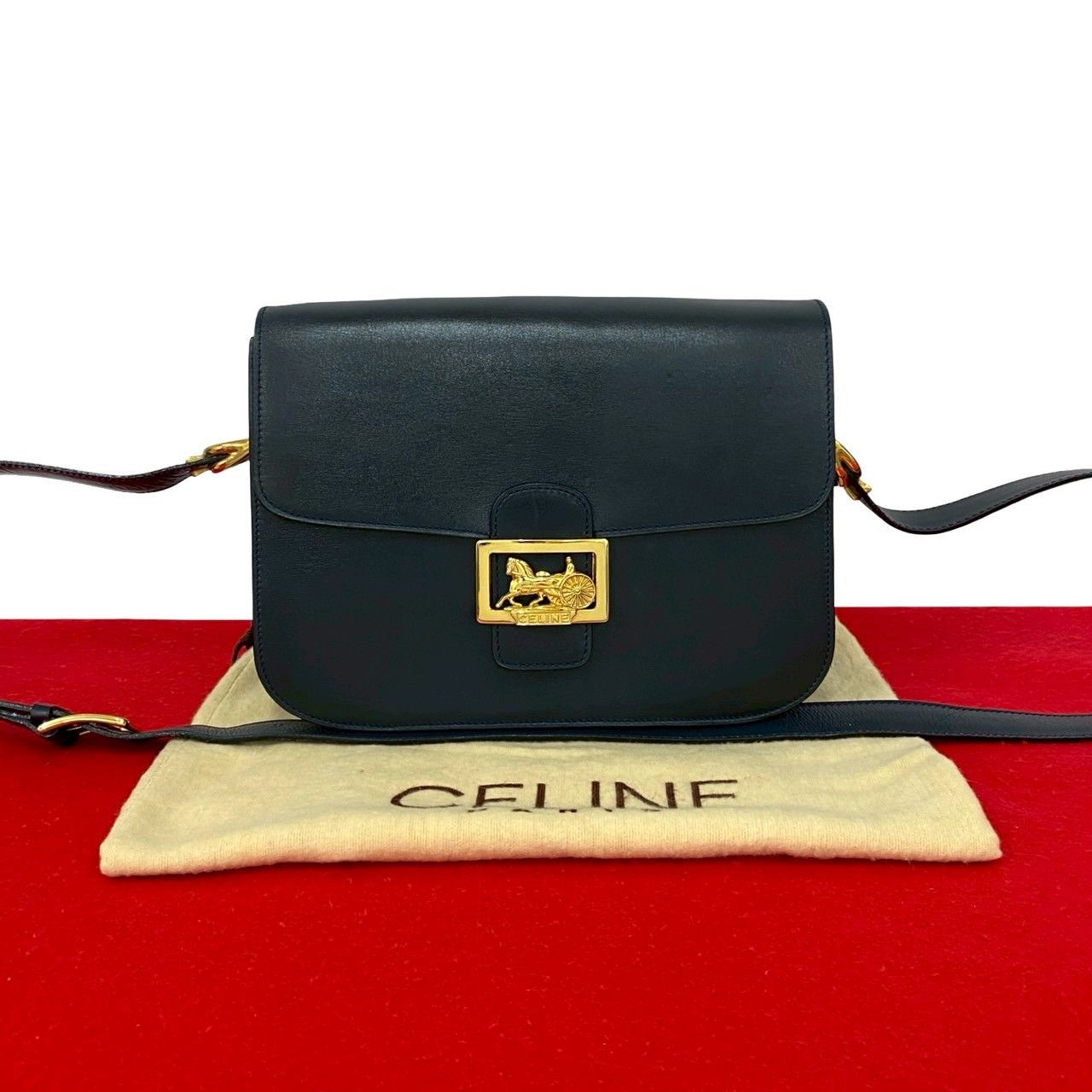 Celine Celine Celine Carriage Hardware Calf Leather Shoulder Bag Leather Shoulder Bag DUTY FREE for USA Size ONE SIZE - 1 Thumbnail