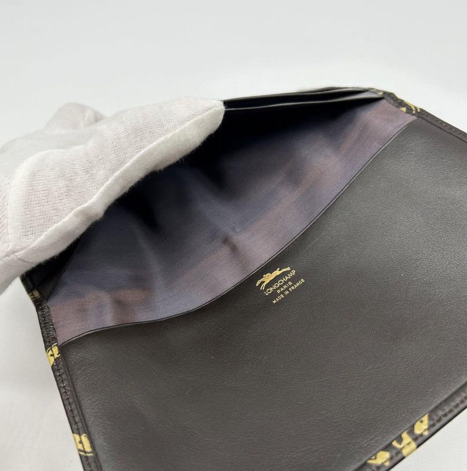 Longchamp 💯 AUTHENTIC LONGCHAMP PARIS MENS LEATHER LONG WALLET Size ONE SIZE - 5 Thumbnail
