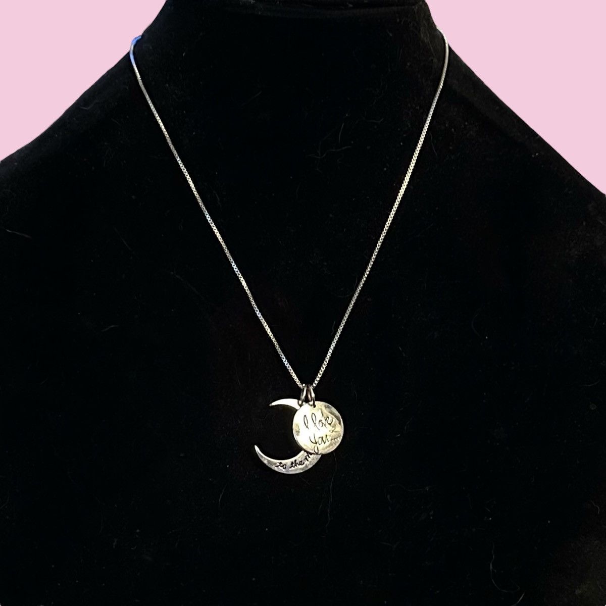 Other 18KGP white gold I love you to the moon and back necklace Size ONE SIZE - 1 Thumbnail