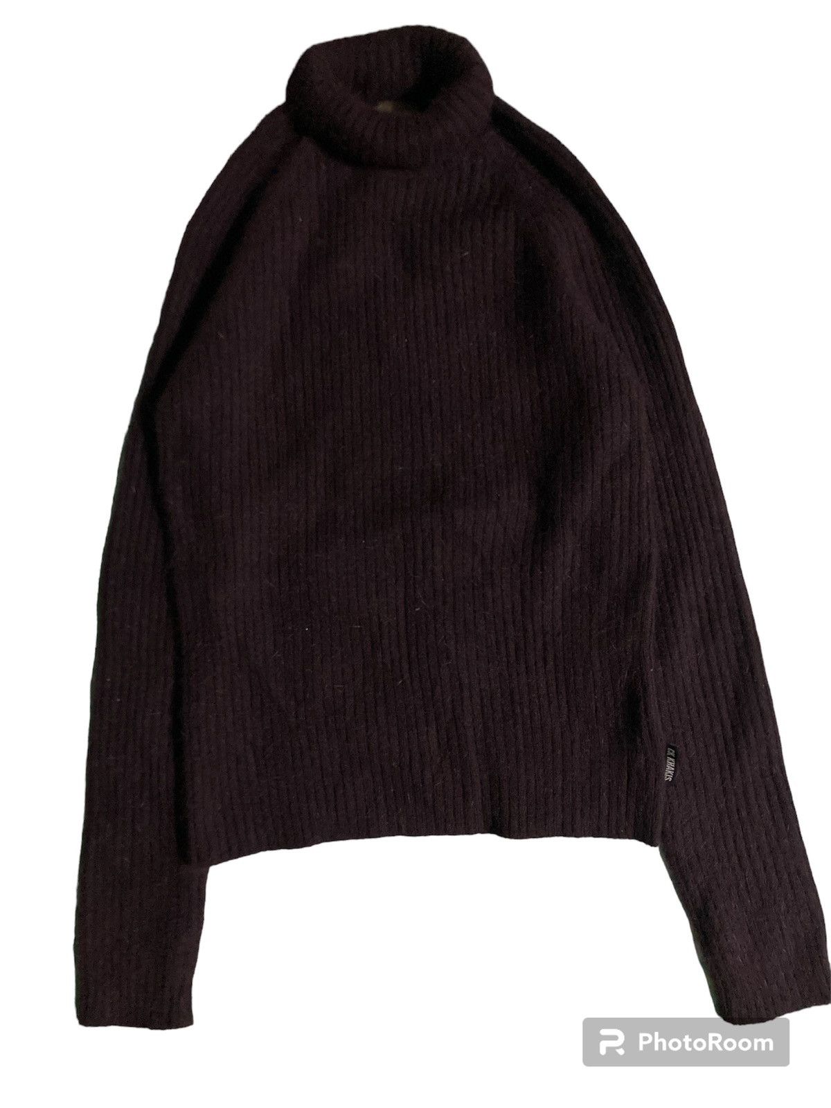 image of Calvin Klein Turtleneck Shirt in Brown, Women's (Size Medium)