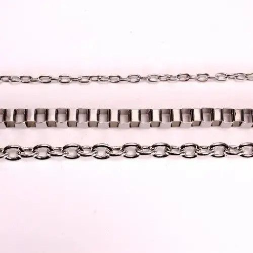 Japanese Brand 3 Layer Silver Color Lock Key Tassel Chain Size ONE SIZE - 3 Thumbnail
