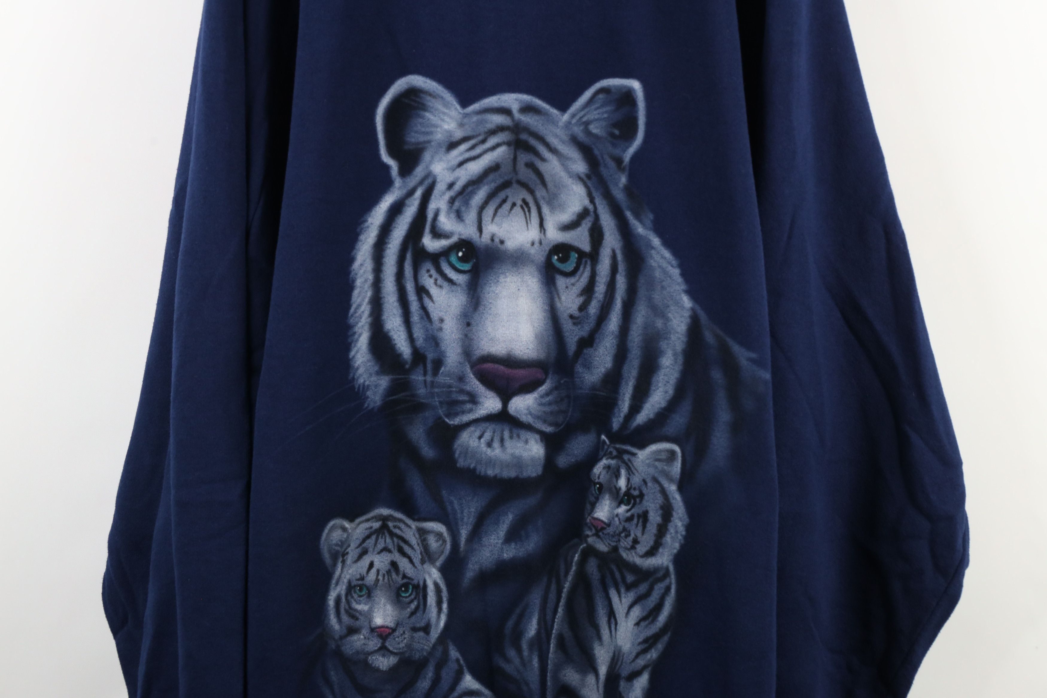 Vintage Vintage 90s Streetwear White Tiger Crewneck Sweatshirt Size US XXL / EU 58 / 5 - 3 Thumbnail