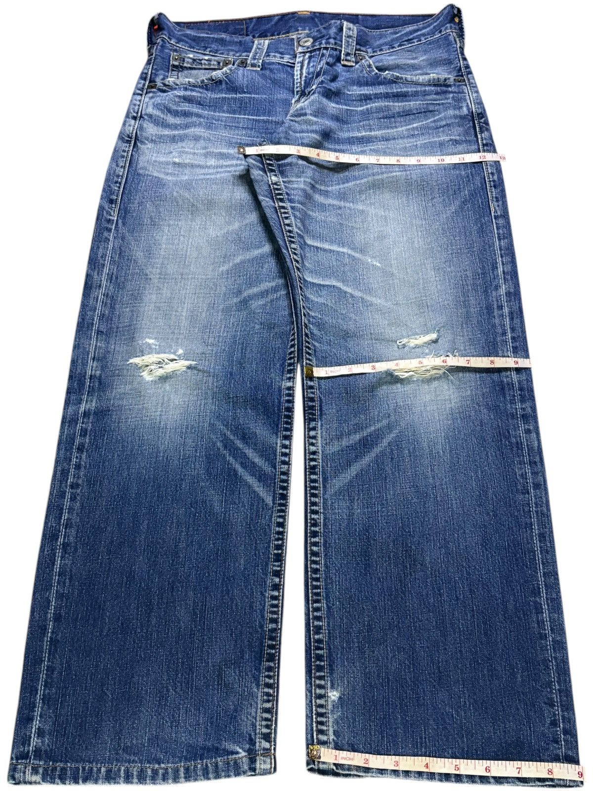 Levi's Vintage 90s Levis 503 Mud Wash Distressed Loose Baggy Jeans Size US 33 - 14 Thumbnail
