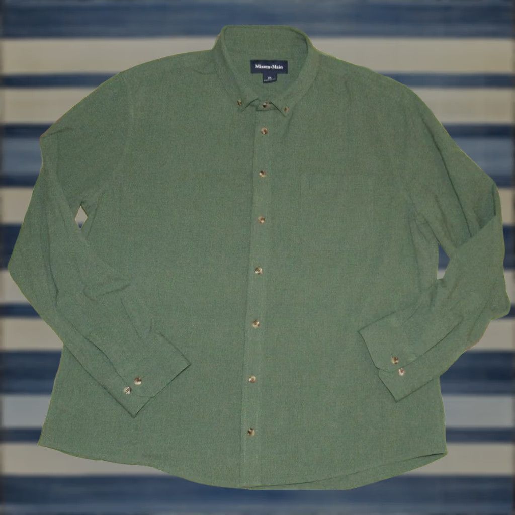 Mizzen+Main MIZZEN + MAIN Green City Flannel Long Sleeve Button Down Shirt XXL Mens XXL Green City Flannel Long Sleeve Button Down Shirt Size US XXL / EU 58 / 5 - 1 Thumbnail