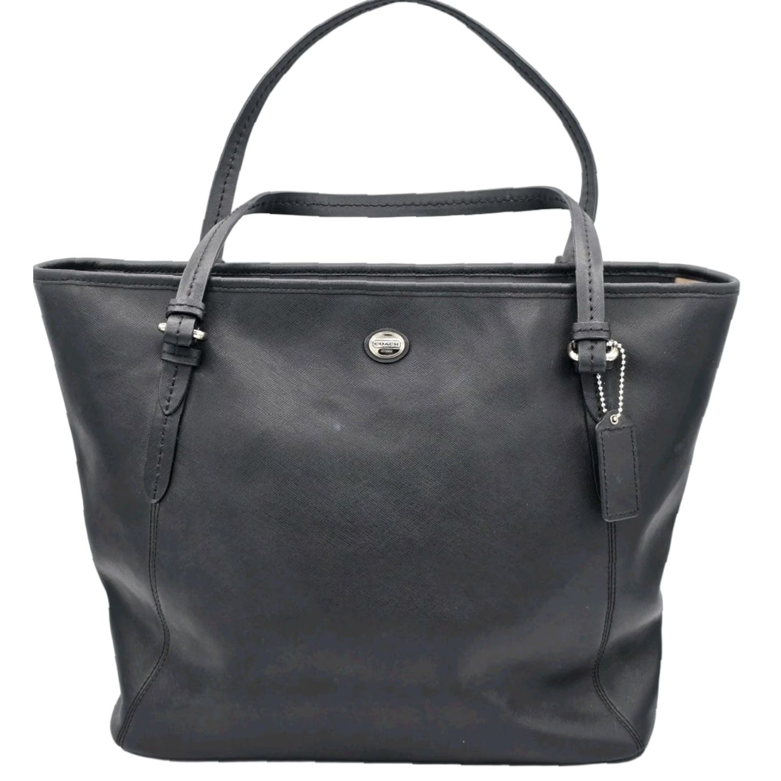Coach COACH Peyton Leather Zip Top Tote Bag Purse - Black/Silver - SEE PHOTOS Tote Size L / US 10 / IT 46 - 1 Thumbnail