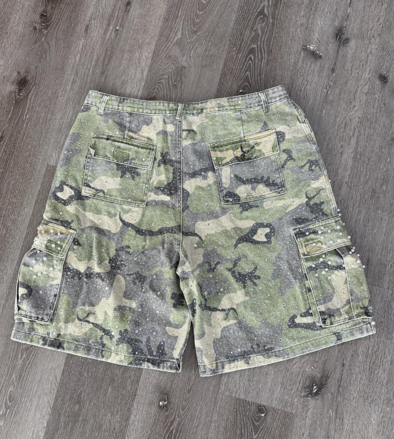 Vale Vale Forever "Soulja Camo" Jorts (Green/Camo) Size US 36 / EU 52 - 2 Thumbnail