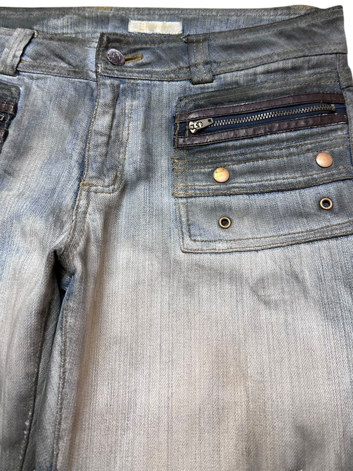 Japanese Brand Vintage Pozzyrap Flare Bootcut Ignite Flame Bush Pants Denim Size US 32 / EU 48 - 4 Thumbnail