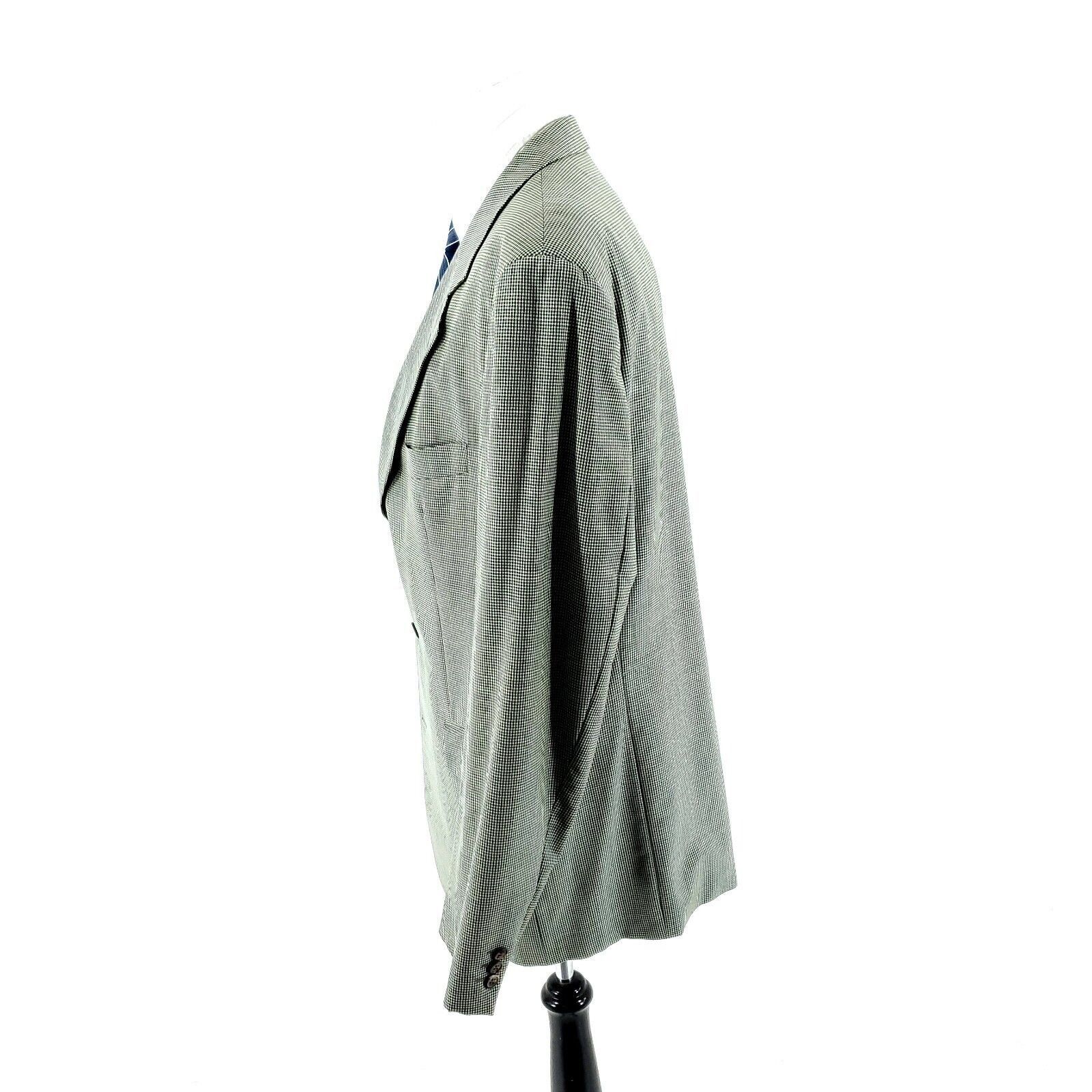 Hugo Boss Hugo Boss Tatlagia Wool 3 Button Blazer 42L Blue Cream Teal Size 42L - 4 Thumbnail