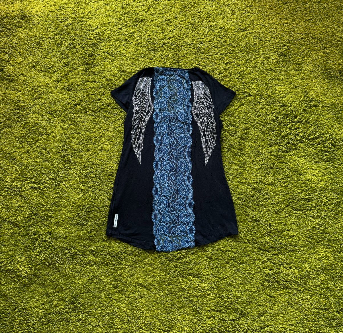 Armani × Giorgio Armani × Vintage Armani jeans Y2K vintage rhinestones angel wings t-shirt Size L / US 10 / IT 46 - 1 Thumbnail