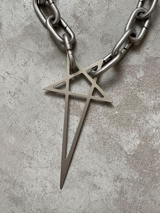 Rick Owens PENTAGRAM CHAIN CHOKER | Grailed