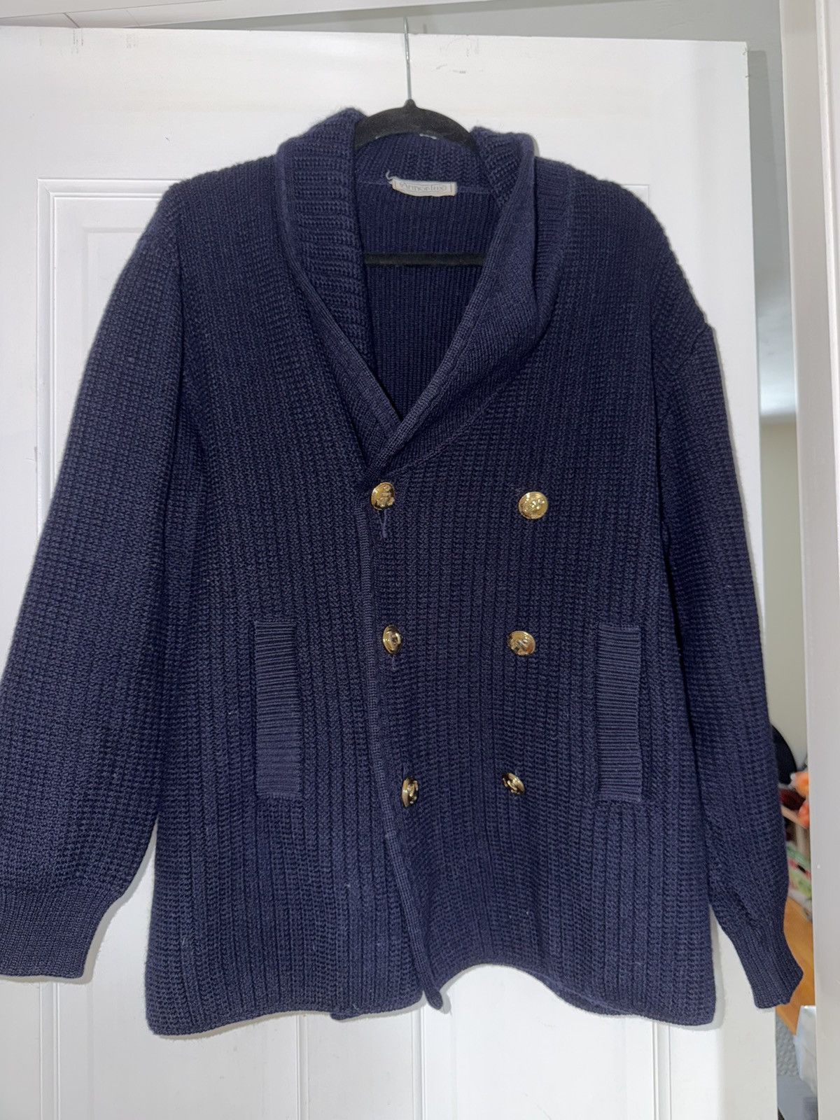 Armor-Lux Luxury ✨ Amor Lux - Navy Style 100% Wool Cardigan - Large Size US L / EU 52-54 / 3 - 1 Thumbnail