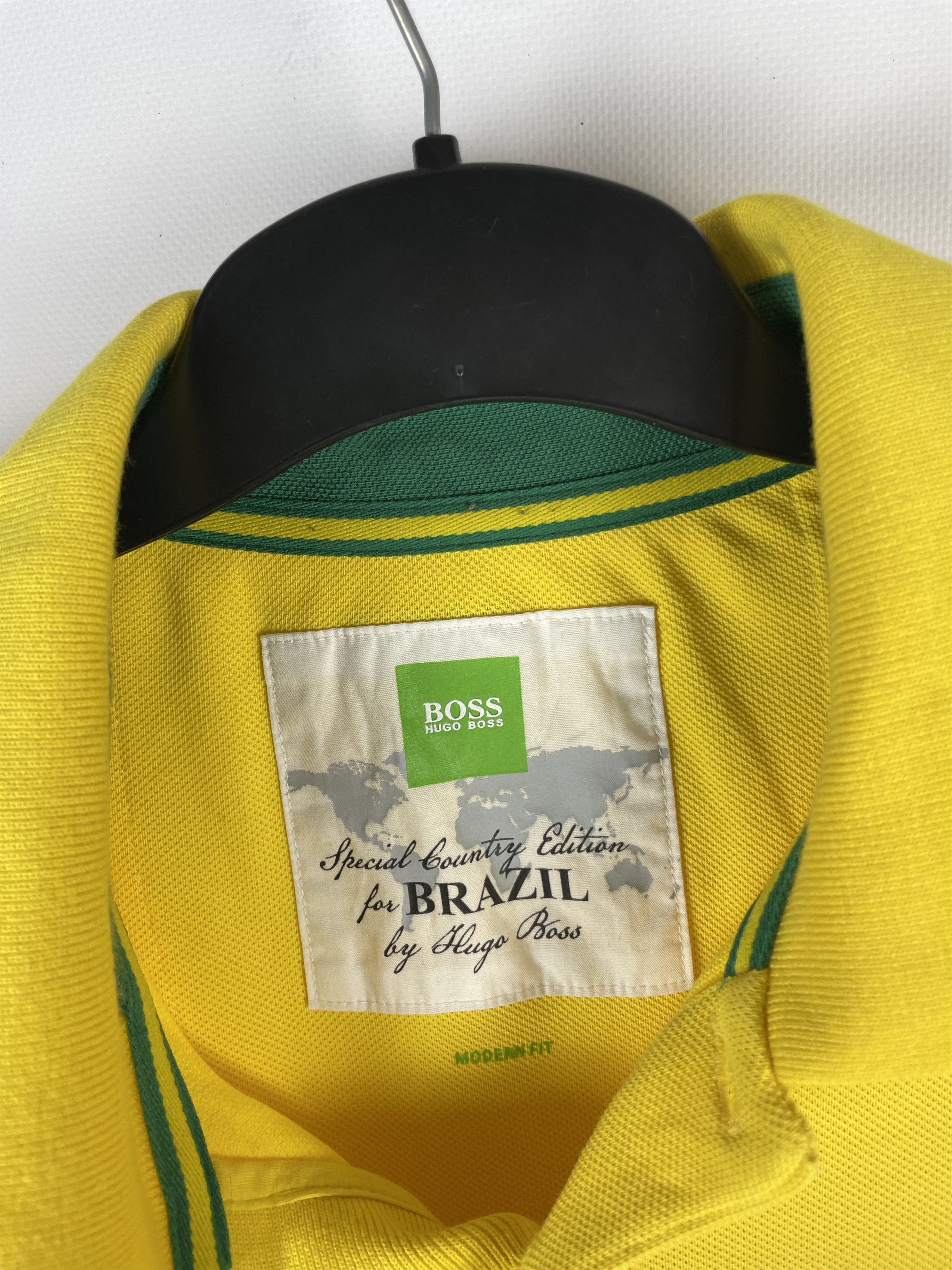 Hugo Boss Hugo Boss Yellow Brazil Polo T Shirt Logo Ralph Lauren style Size US XXL / EU 58 / 5 - 5 Thumbnail