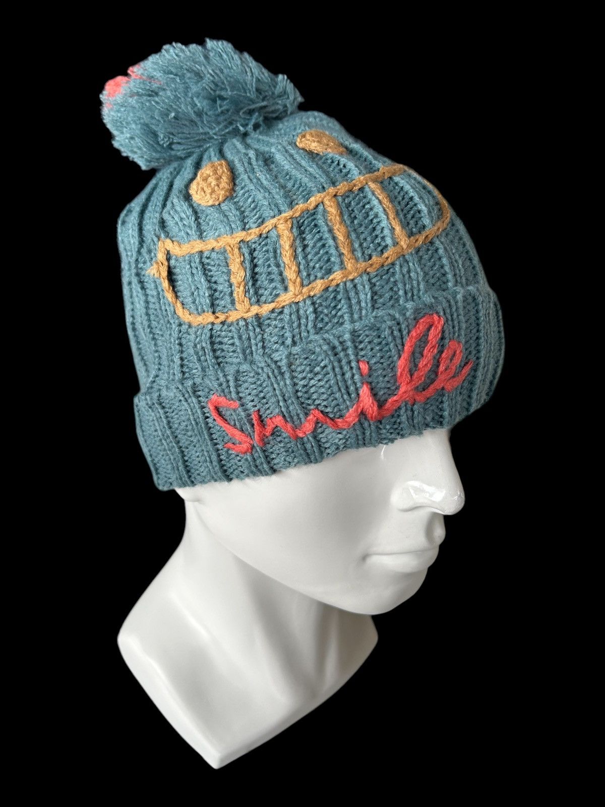Japanese Brand × Kapital × Vintage Smile Japanese style knitt Beanie Hats Size ONE SIZE - 1 Thumbnail