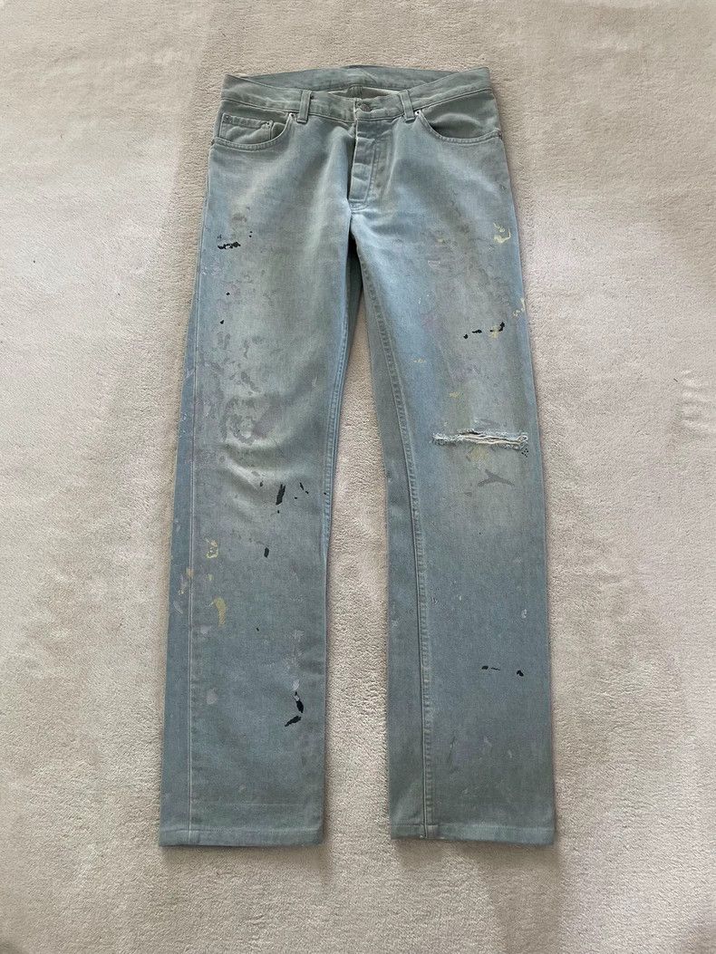 HELMUT LANG Cement gray inked jeans