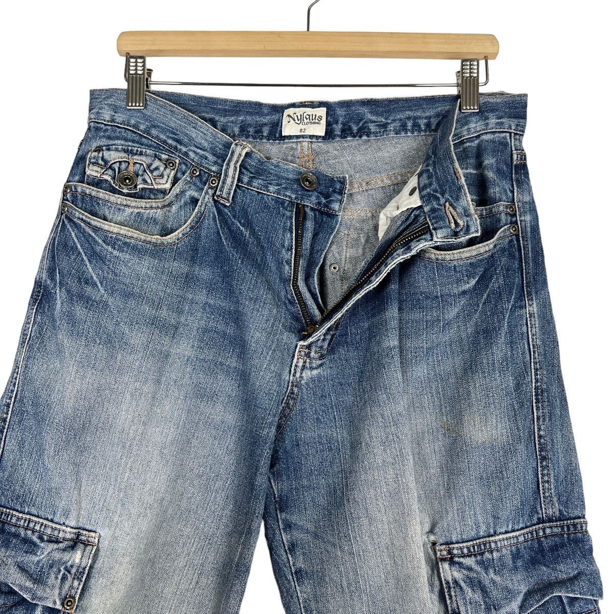 Beauty Beast 🔥 PICK NYLAUS CARGO DENIM JEANS Size US 33 - 10 Thumbnail