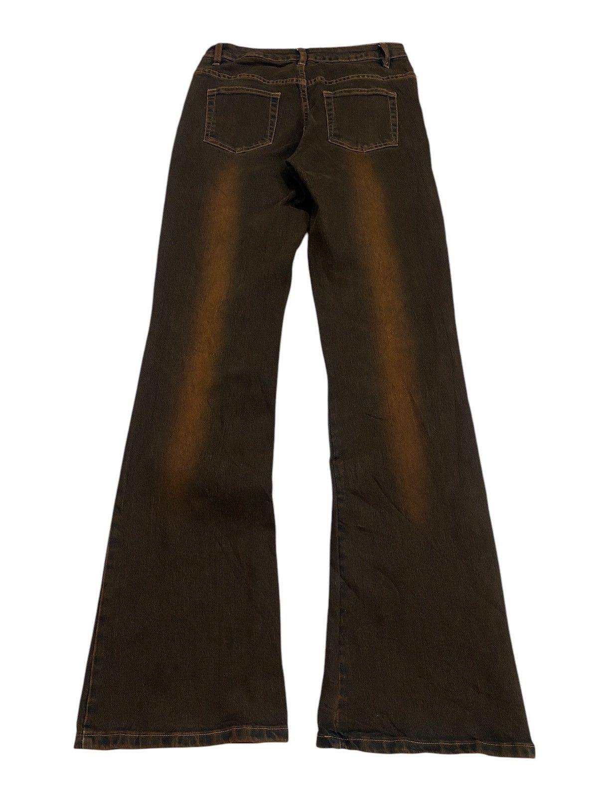 Hysteric Glamour Flare Cache Brown Mud Rhinestone Butterfly Embellishment Size US 28 / EU 44 - 2 Thumbnail