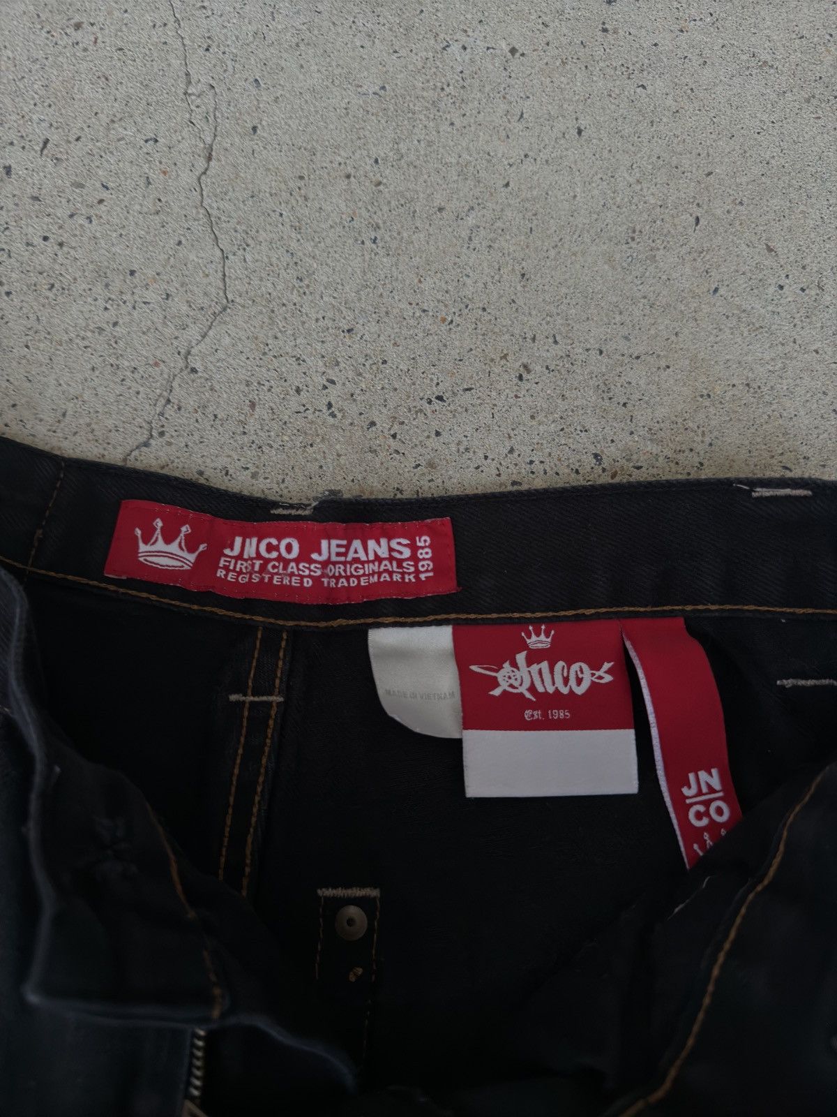 JNCO × Jean × Vintage JNCO Jorts — Crown original black Size US 32 / EU 48 - 4 Thumbnail