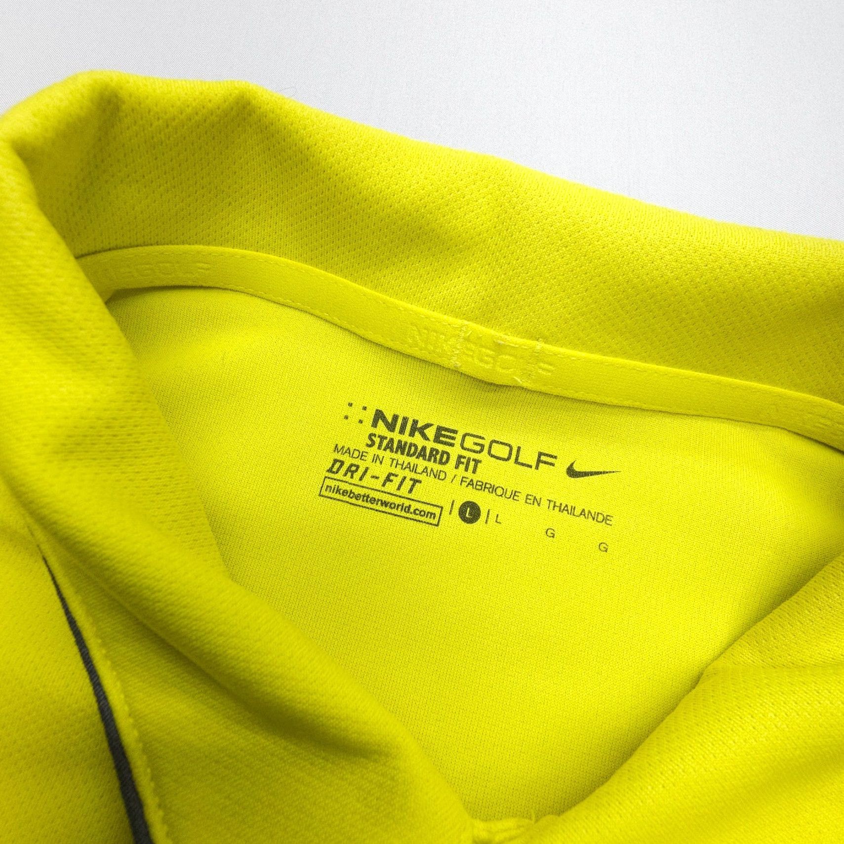 Nike Nike Golf Polo Shirt Mens Dri-Fit Color Block Large Electrolime / Dark Grey, Multicolor, Short Sleeve, Button, Collared, Regular Fit Size US L / EU 52-54 / 3 - 4 Thumbnail