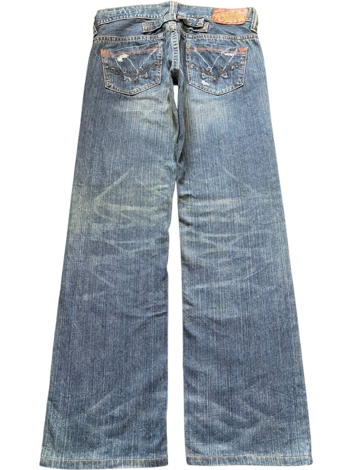 Ksubi Vintage Japanese Brand Buckle Back Distress Jeans Size 31" - 2 Thumbnail