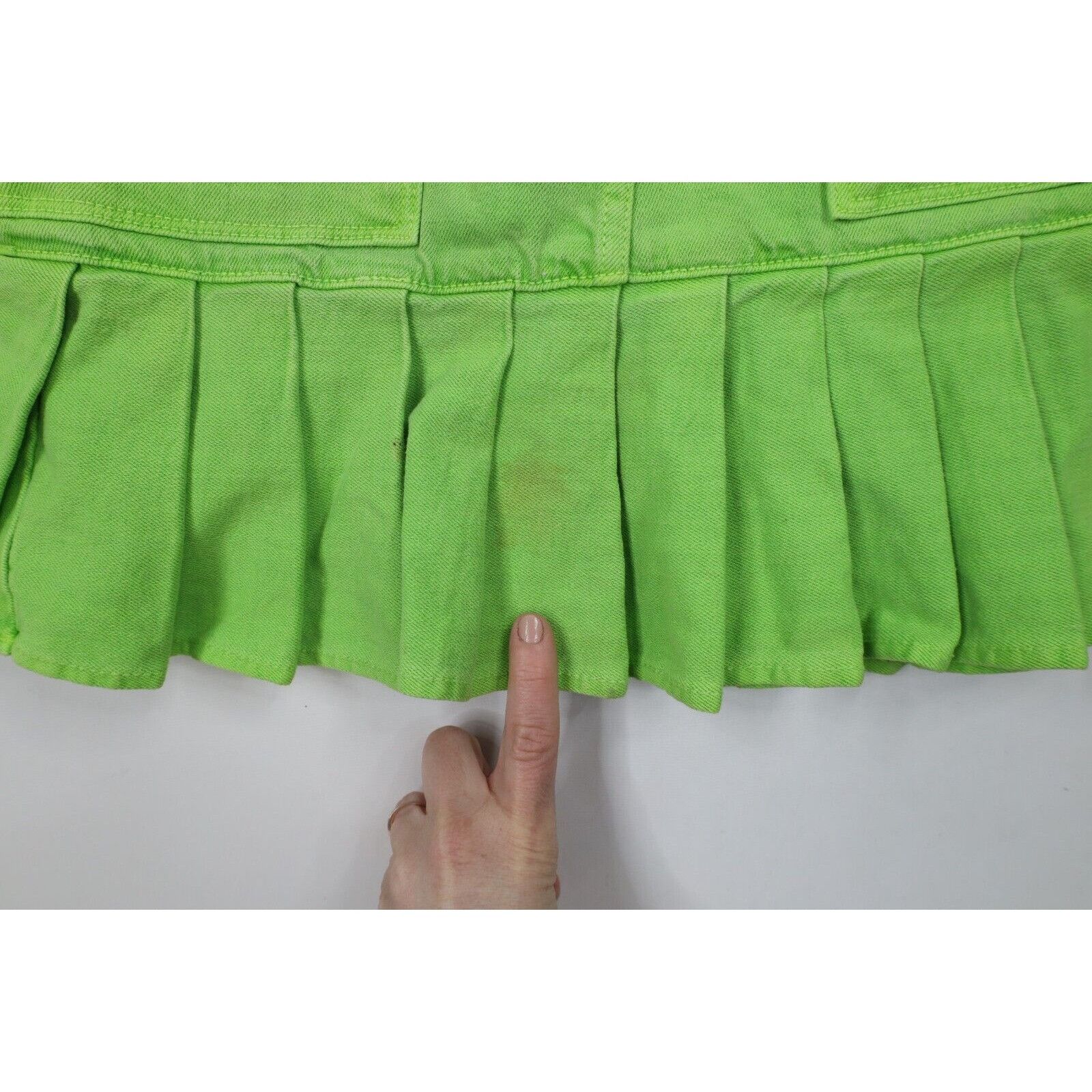 Vintage × Von Dutch Vintage 90s Y2K Von Dutch Babydoll Ruffled Denim Mini Skirt Size 26" / US 2 / IT 38 - 15 Thumbnail