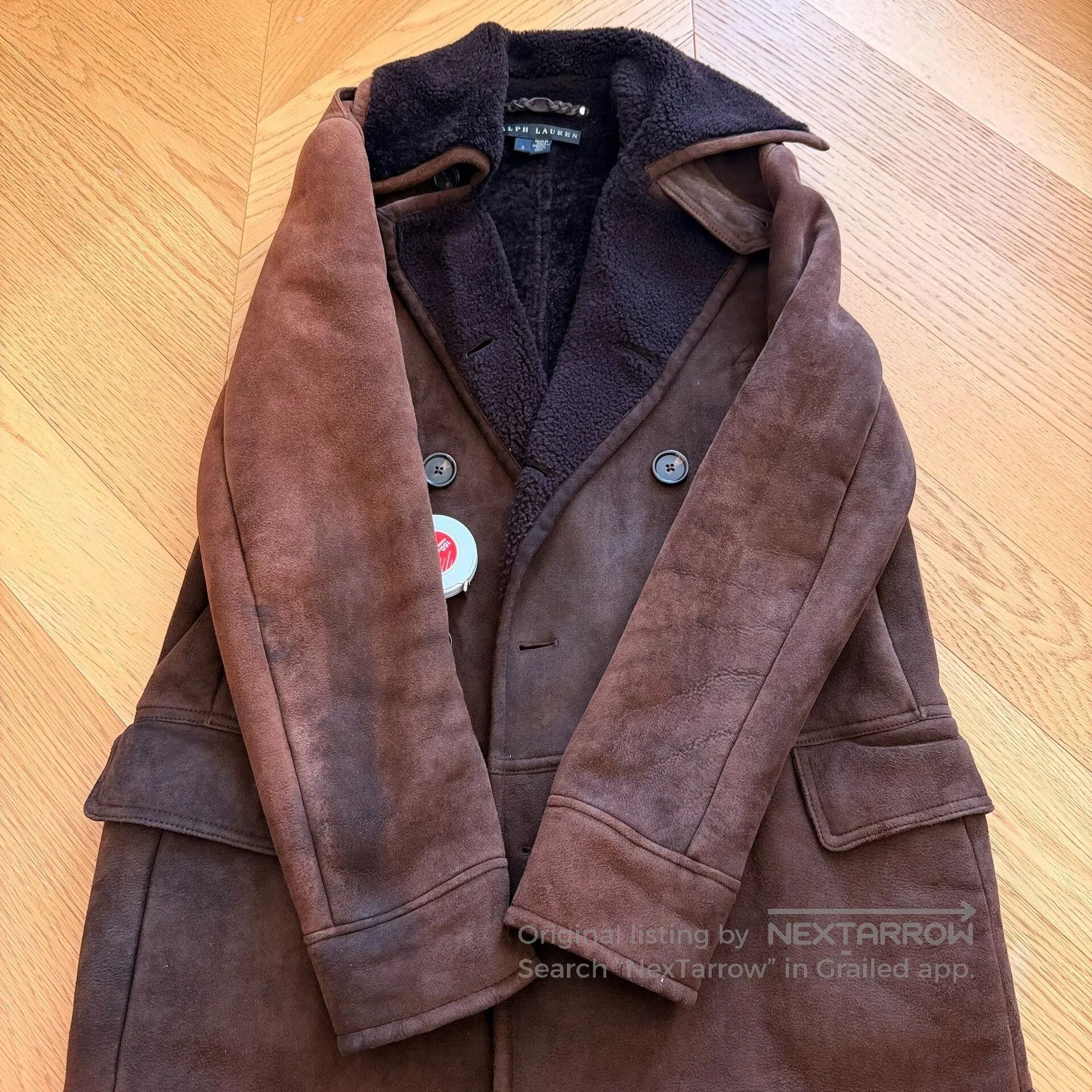 RLX Ralph Lauren Black Shearling Long Coat by Ralph Lauren. Size M / US 6-8 / IT 42-44 - 8 Thumbnail