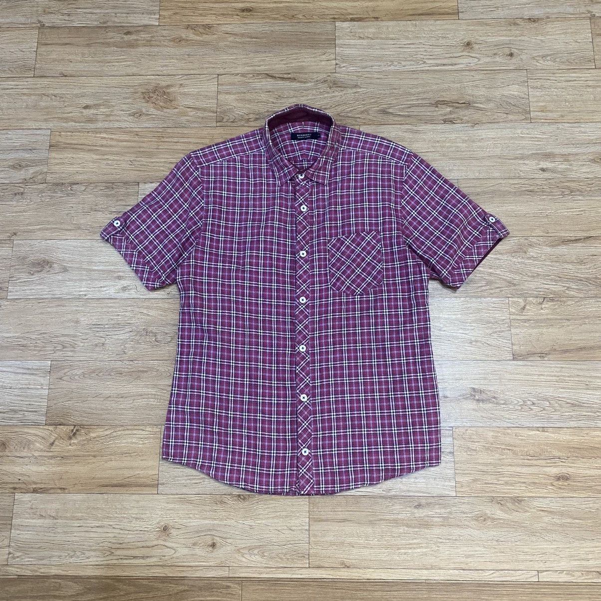 Burberry Burberry Black Label Plaid Button Up Shirt Size US M / EU 48-50 / 2 - 1 Thumbnail