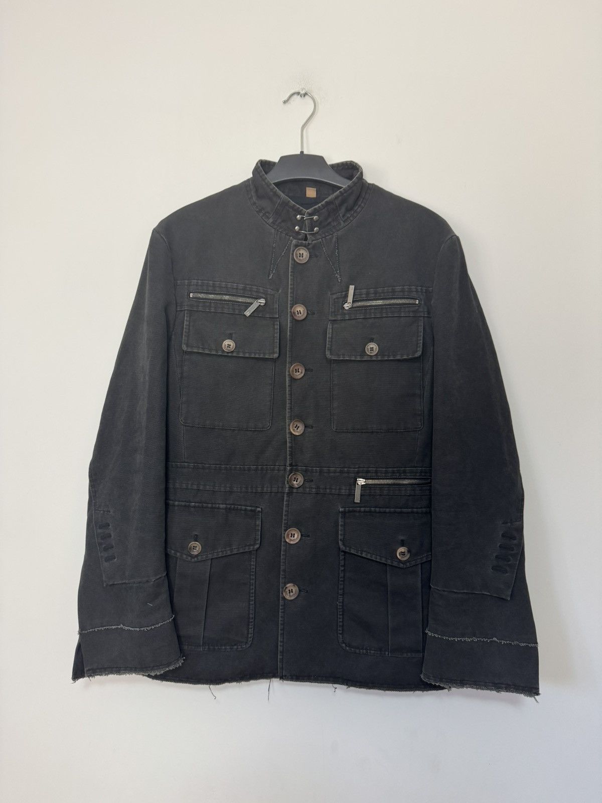 John Galliano Archive John Galliano Black Light Cotton Military Jacket Size US M / EU 48-50 / 2 - 4 Thumbnail