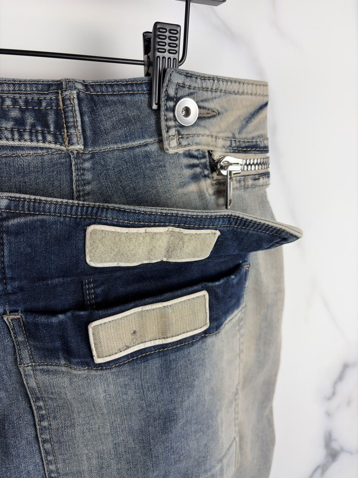 Rick Owens SS23 Rick Owens Mineral Pearl Aircut Zip Pod Shorts Size US 32 / EU 48 - 5 Thumbnail