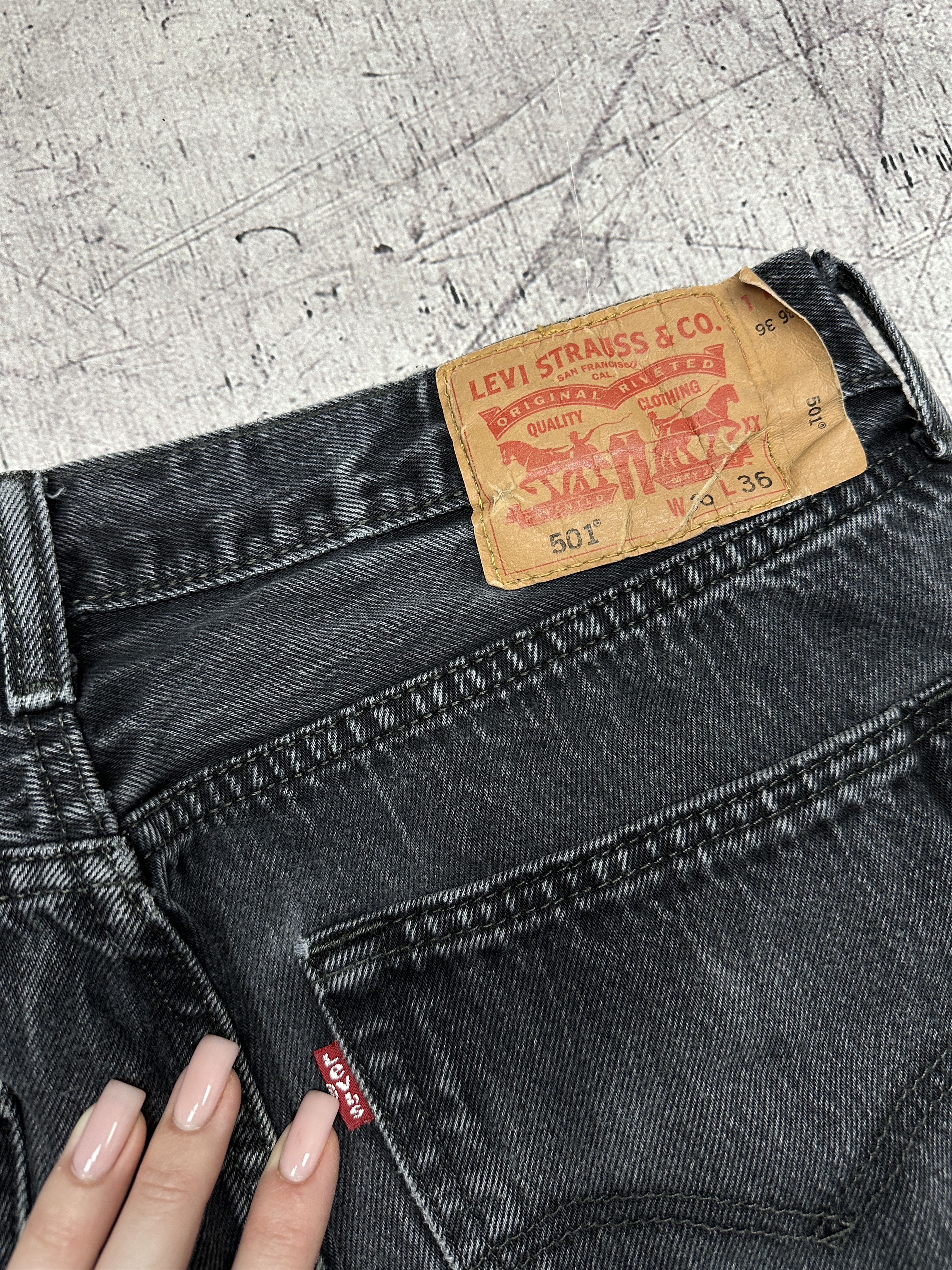 Levi's Levi's 501 Mens Washed Denim Pants Jeans Size 36 x 36 Size US 36 / EU 52 - 3 Thumbnail