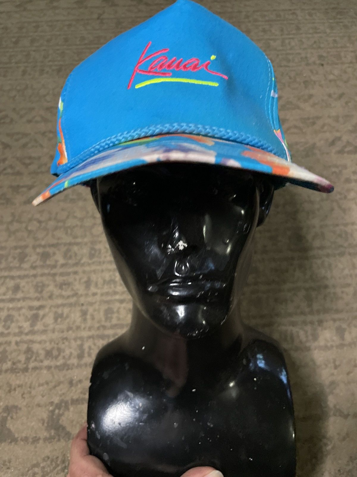 Vintage × Yupong Vintage Kauai Cord Hat Cap Hawaii Floral Strapback yupoong Size ONE SIZE - 3 Thumbnail
