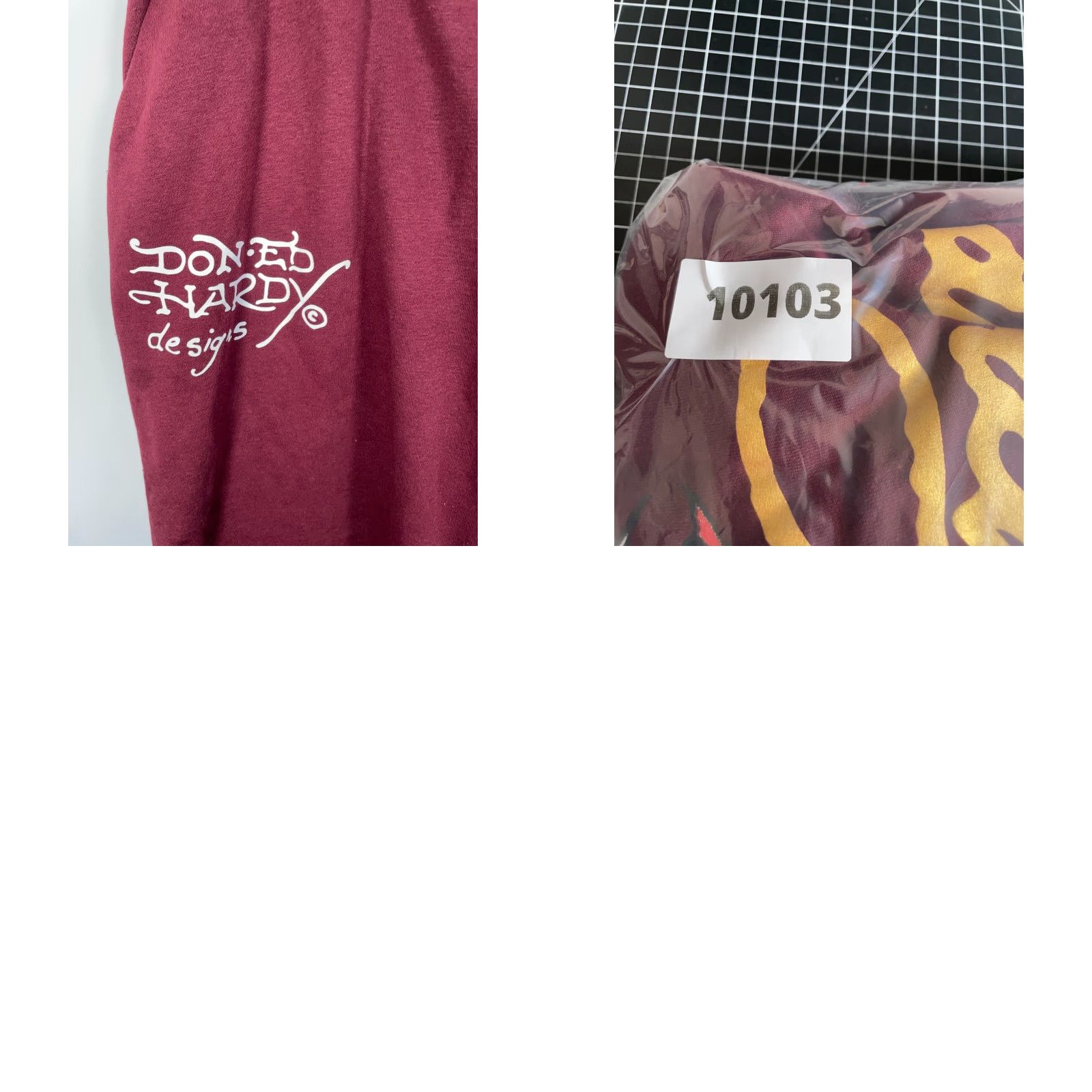Ed Hardy Ed Hardy Wide Leg Sweatpants Women's 3X Dark Red Tiger Traditional Tattoo Unworn Size 26" / US 2 / IT 38 - 10 Thumbnail