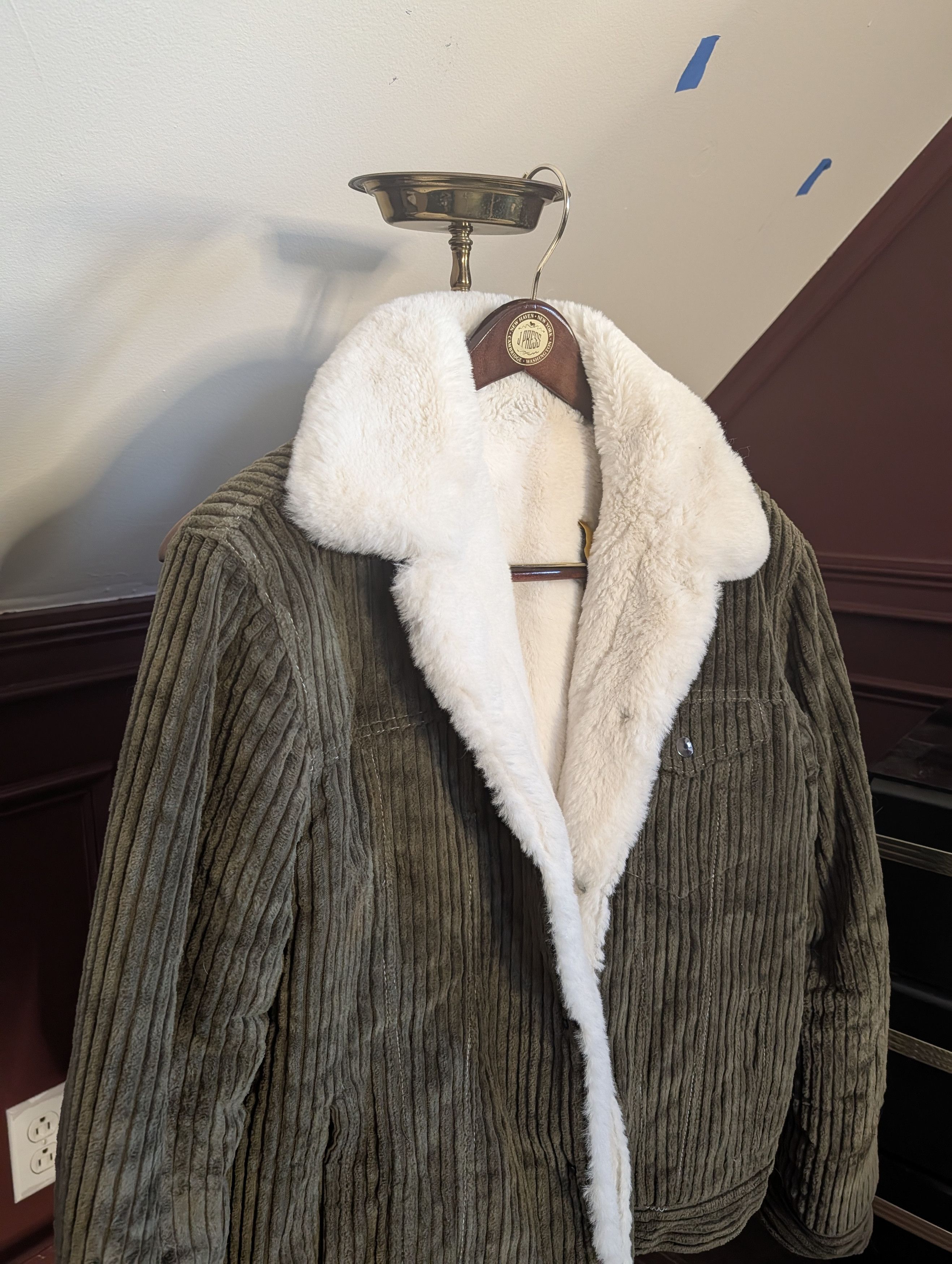 Pyer Moss Runway green corduroy fur lined trucker jacket Fall 2018 Size US S / EU 44-46 / 1 - 2 Thumbnail