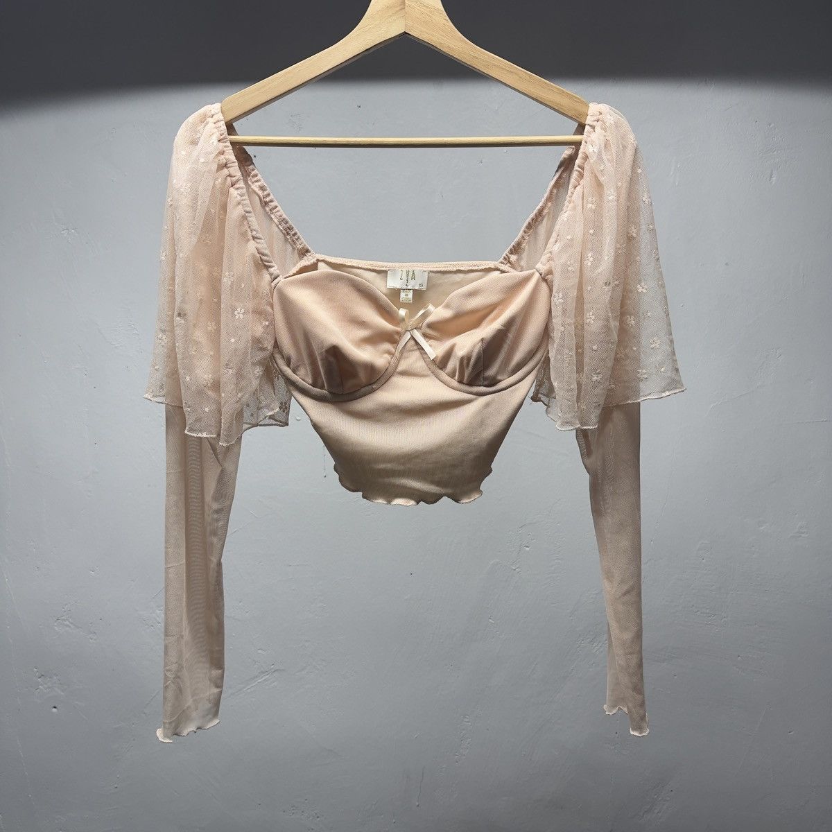 Vintage Vintage Lace Bow Corset Top ERD Grunge Size L / US 10 / IT 46 - 1 Thumbnail