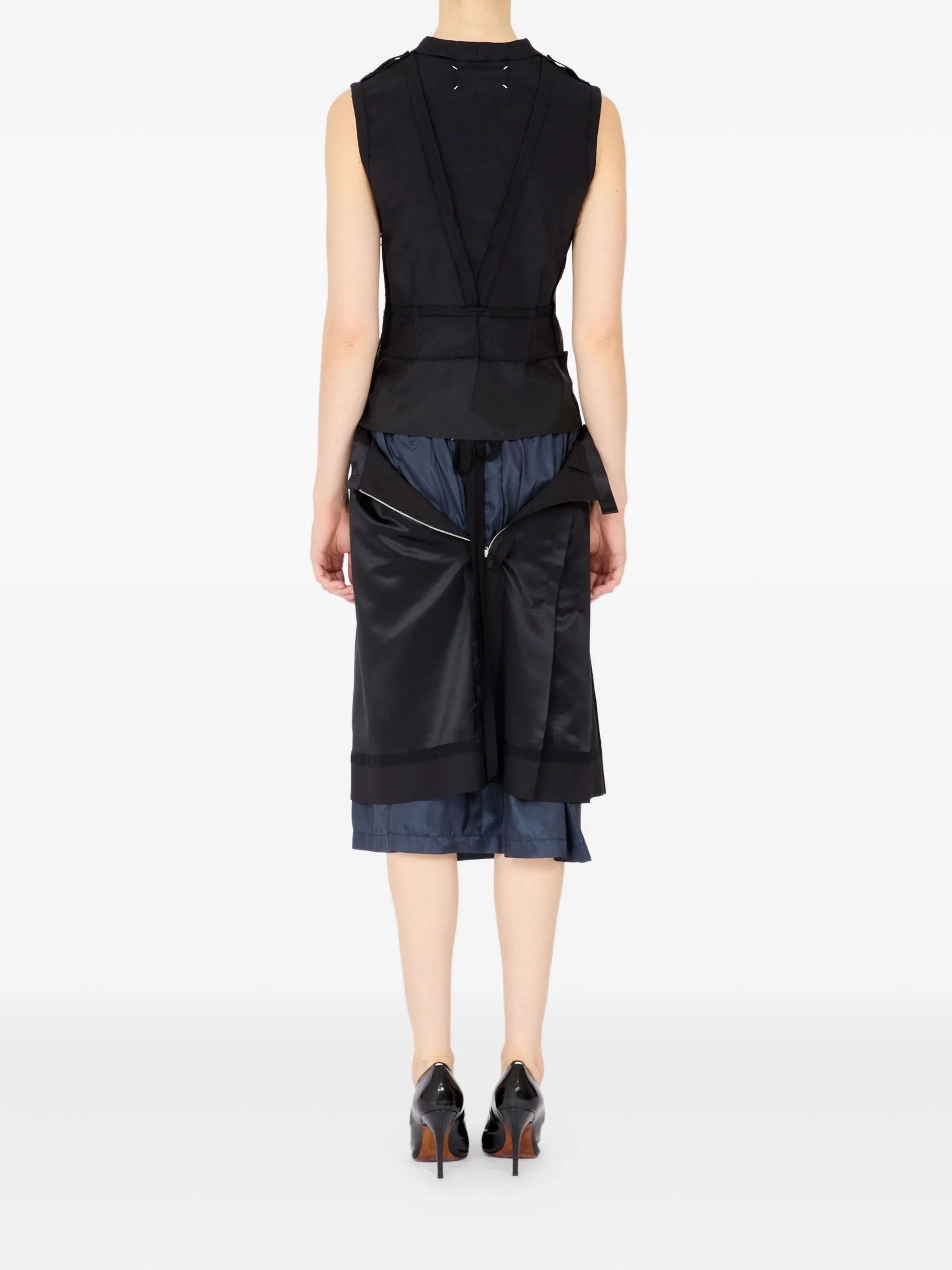 Maison Margiela o1w1db10526 Two-Tone Tank Top in Black/Brown Size M / US 6-8 / IT 42-44 - 5 Thumbnail