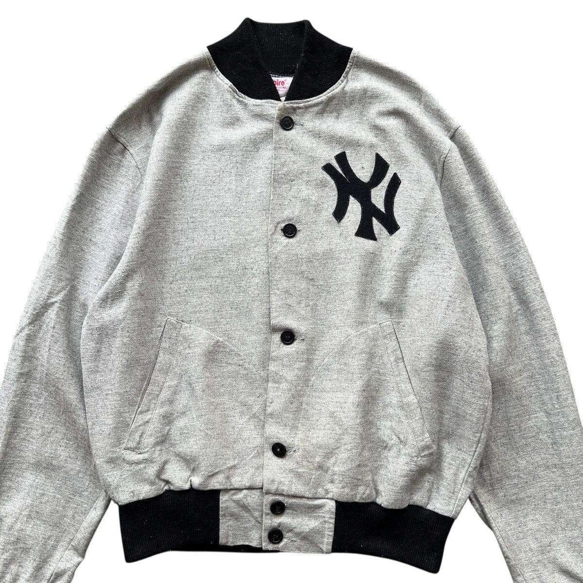 New York Yankees Vintage 80s 90s New York Yankees Empire Button Bomber Jacket Size US L / EU 52-54 / 3 - 5 Thumbnail