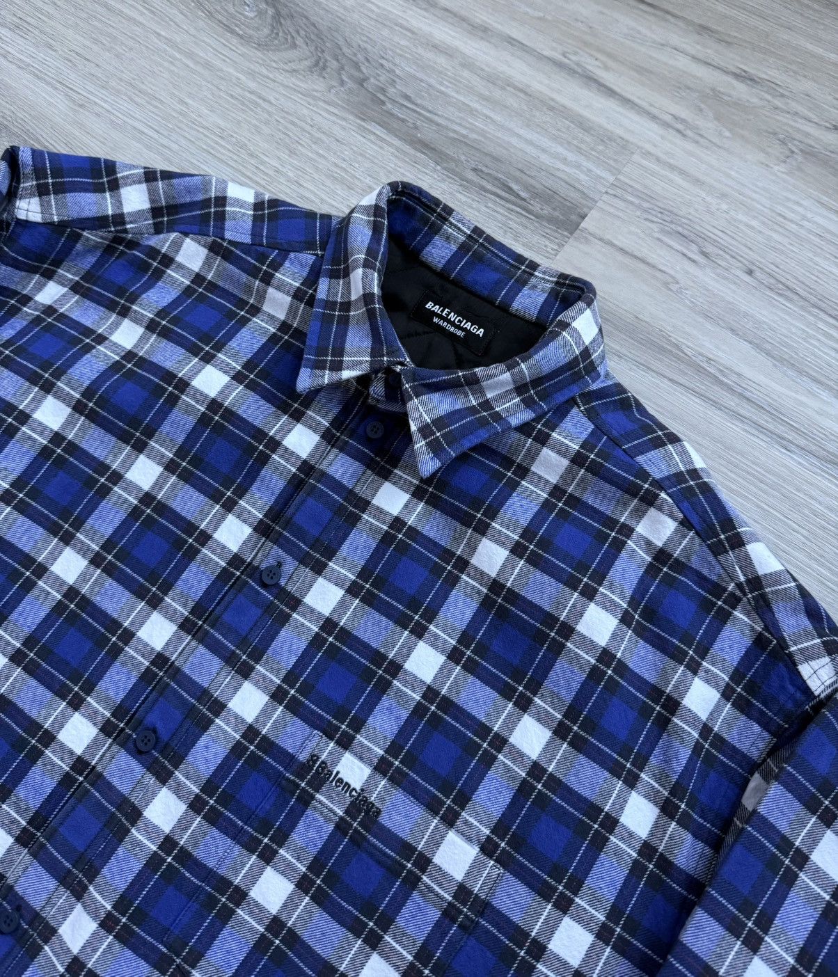 Balenciaga Oversize Padded Flannel Overshirt Size US XL / EU 56 / 4 - 5 Thumbnail