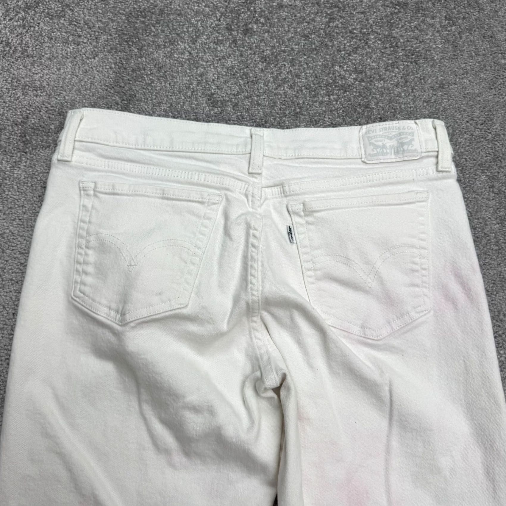 Levi's Levi's 501 Jeans Cropped Mid White Womens W29 XS? Size 29" - 5 Thumbnail