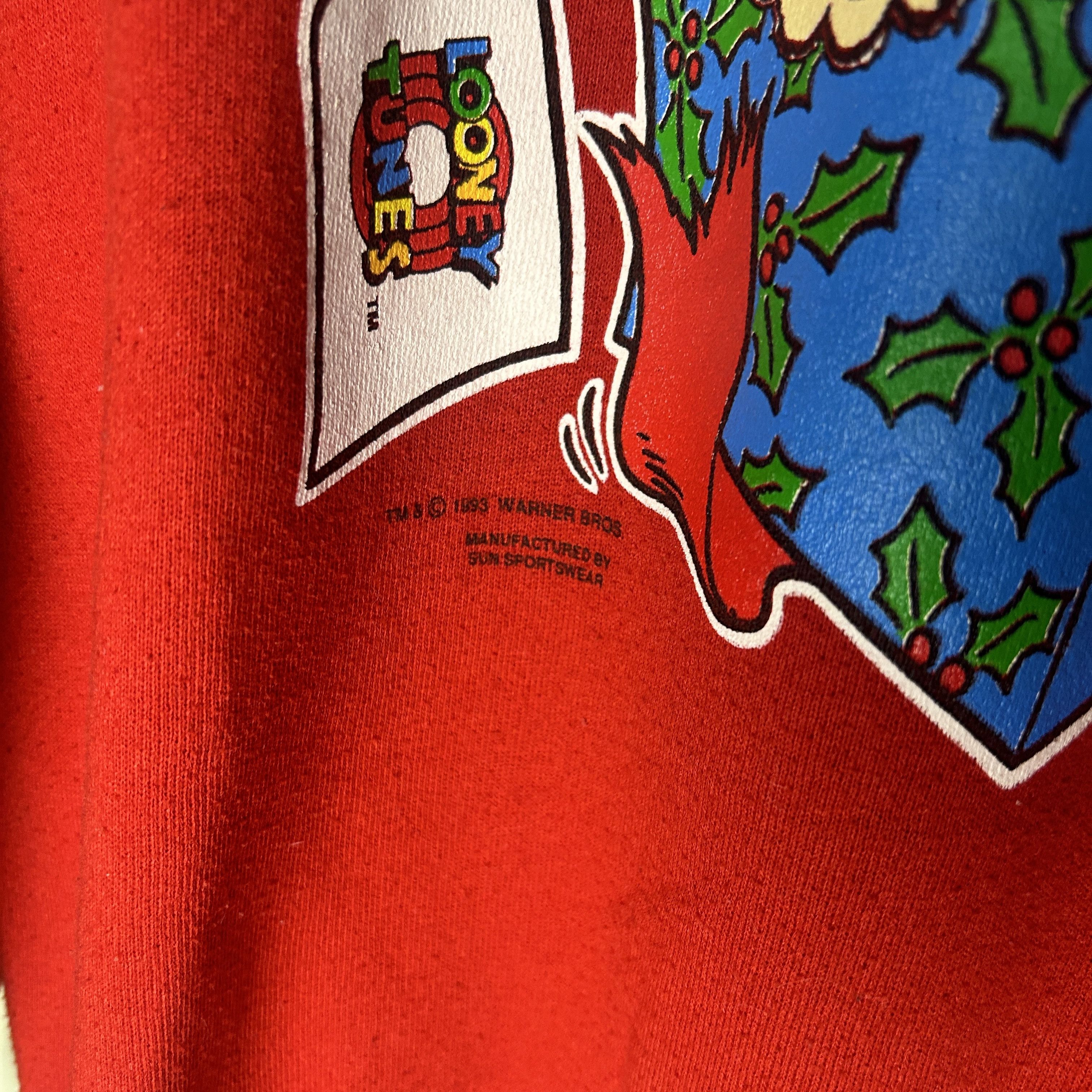 Cartoon Network Vintage Looney Tunes Christmas 1993 Sweatshirt Size US XL / EU 56 / 4 - 3 Thumbnail