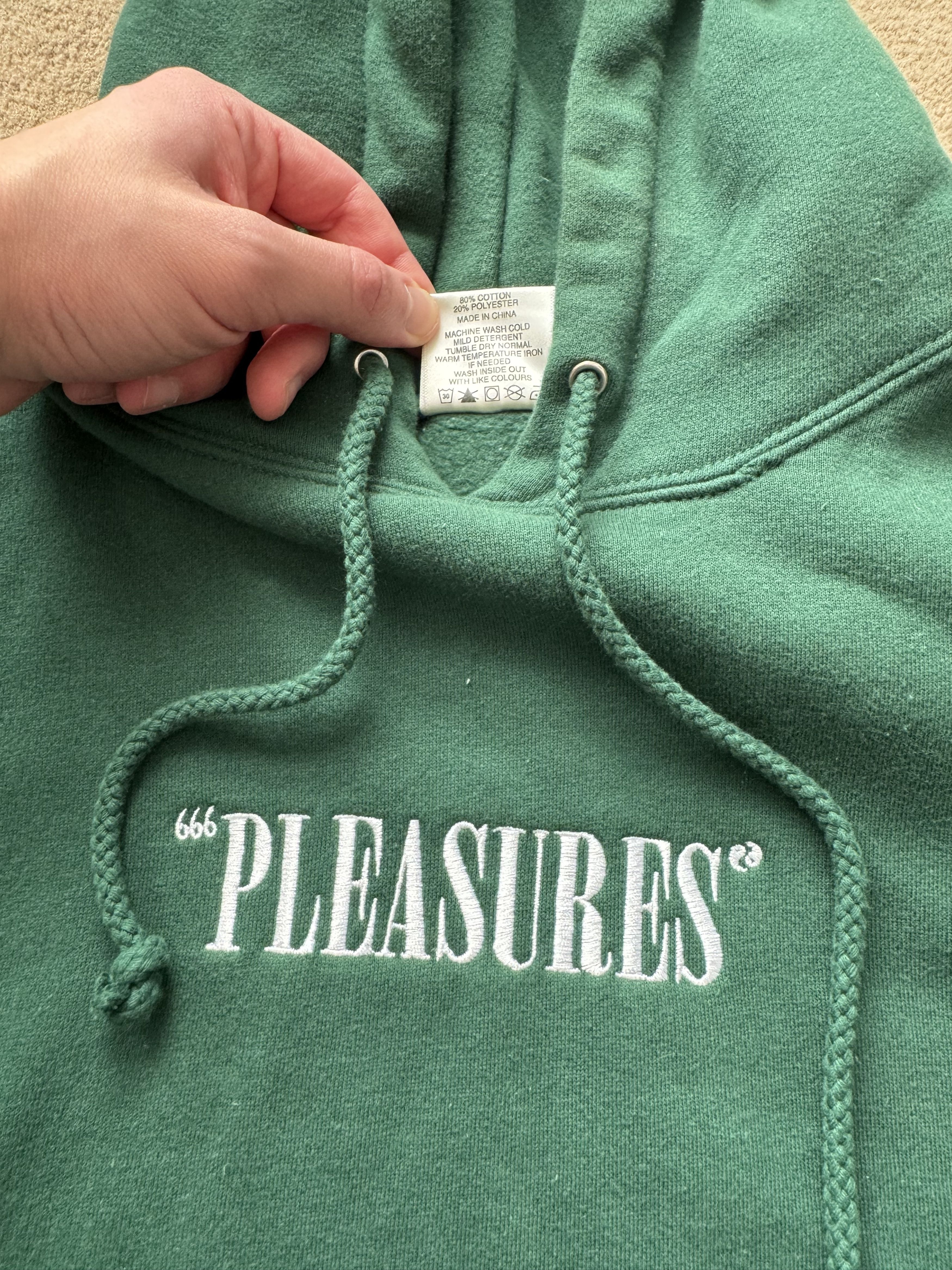 Pleasures Pleasures Core Logo Embroidered Hoodie Forest Size US M / EU 48-50 / 2 - 3 Thumbnail