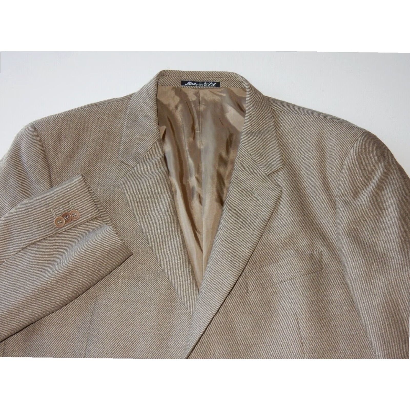 Giorgio Armani Mani By Giorgio Armani Mens Brown Wool Blazer Sport Coat Jacket Size 44 Regular Size 44R - 2 Thumbnail