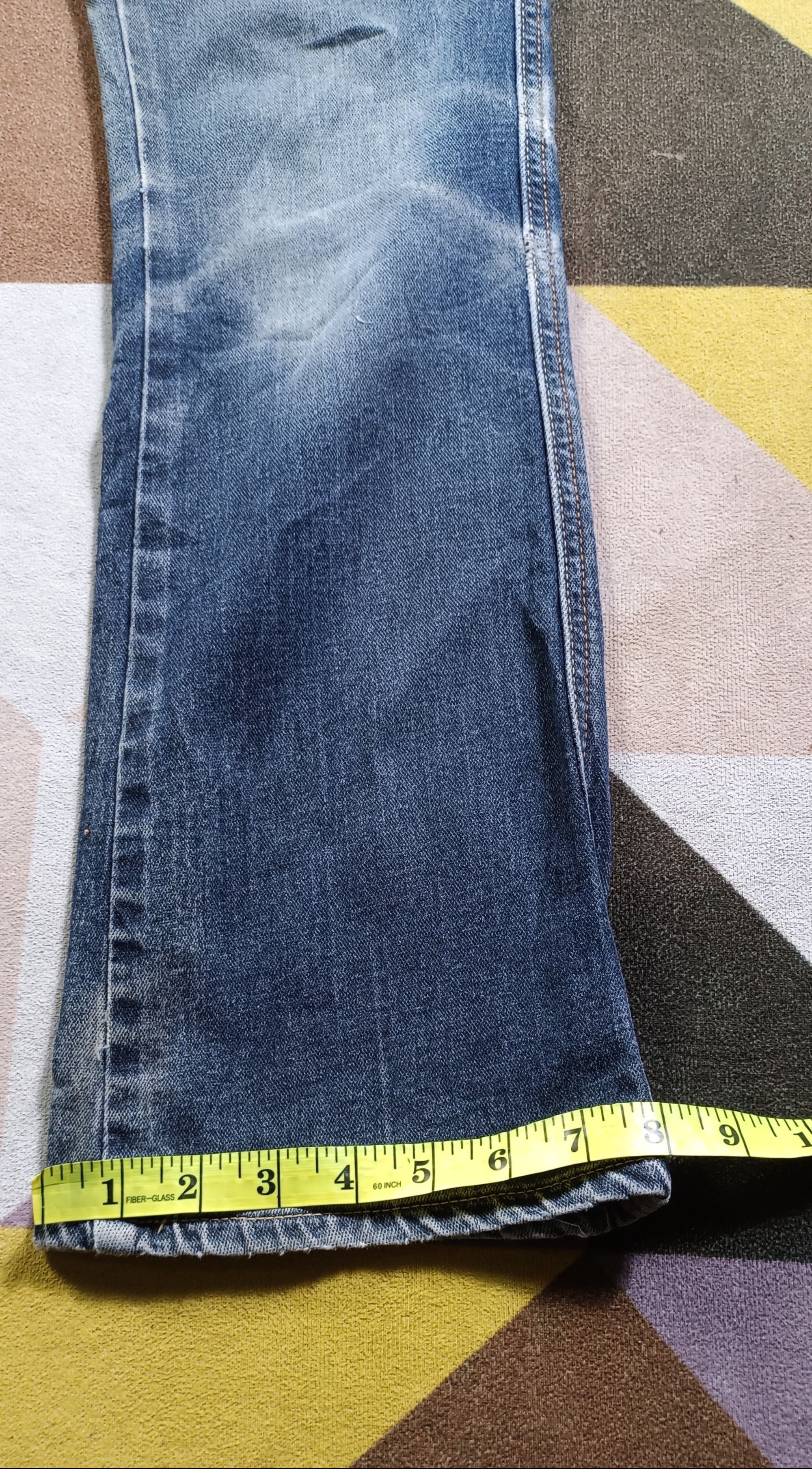 Edwin × If Six Was Nine Vintage🔥 Edwin Something "Vienus" Flare Distresssed Denim Size US 30 / EU 46 - 17 Thumbnail