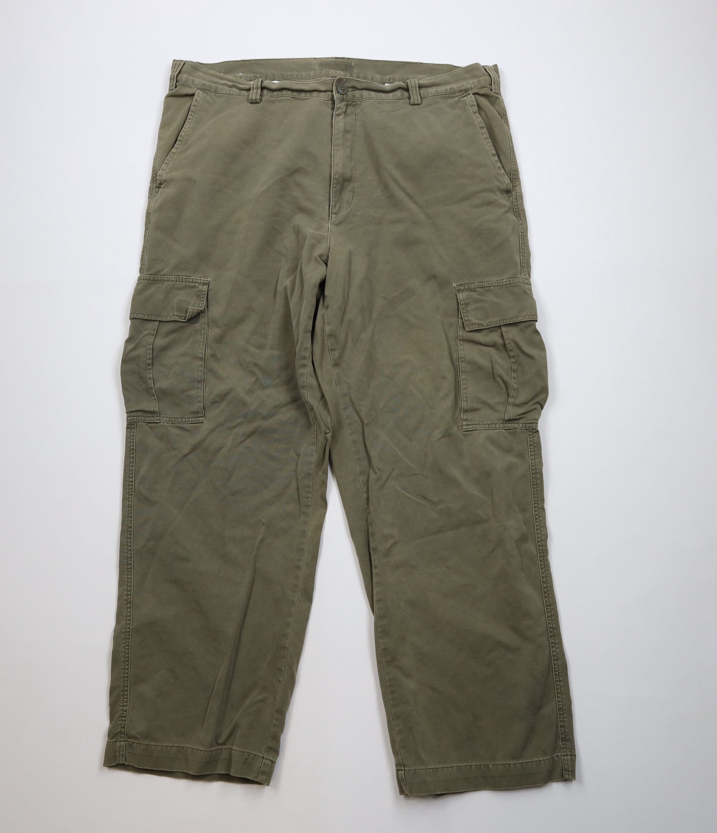Vintage Vintage 90s Streetwear Baggy Wide Leg Cargo Pants Green Size US 42 / EU 58 - 1 Thumbnail