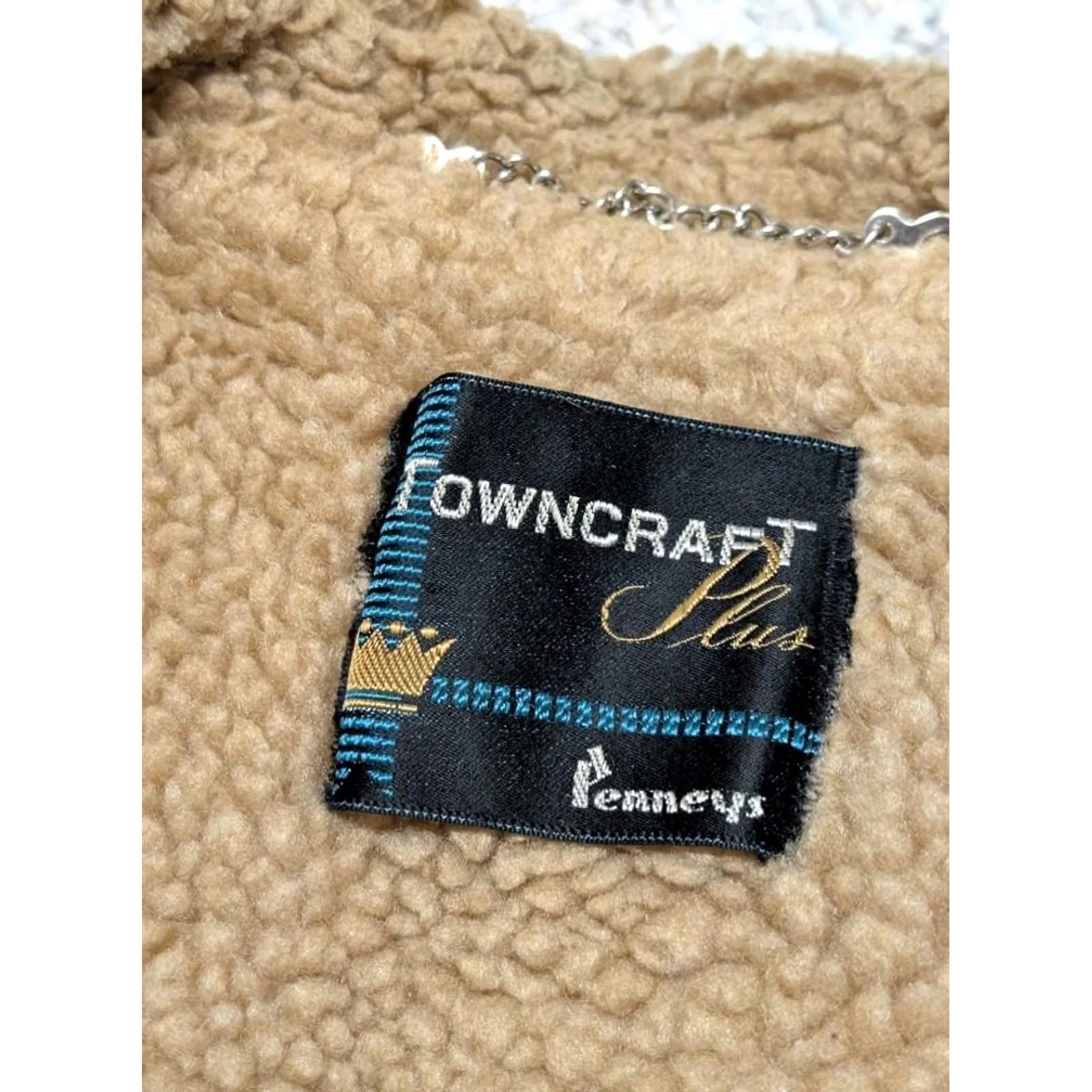 JCPenney VINTAGE WESTERN sherpa TRUCKER Jacket M brown COWHIDE split-suede cowboy Mens Size US M / EU 48-50 / 2 - 5 Thumbnail