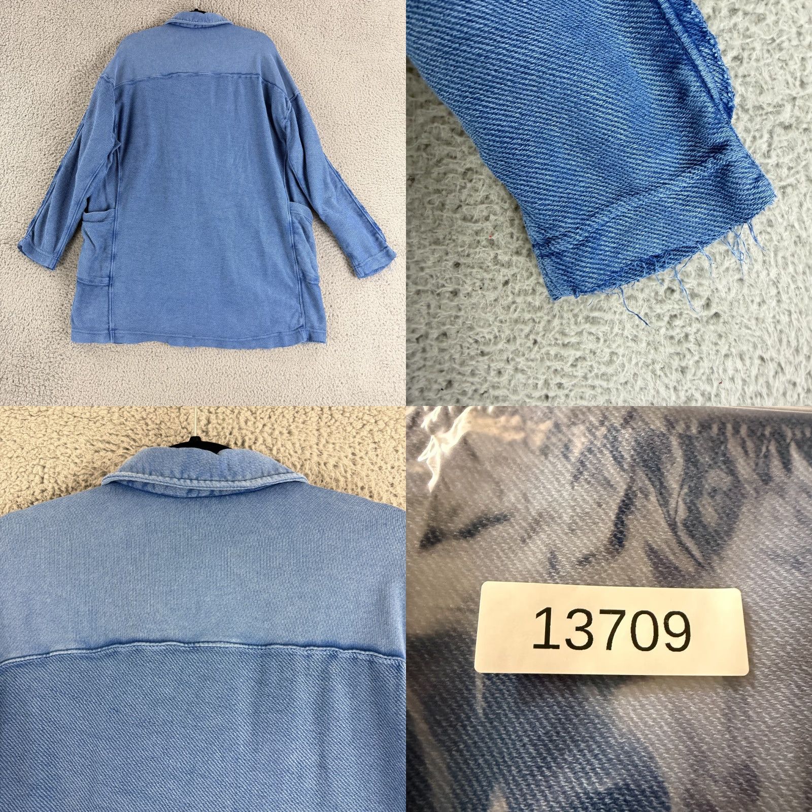 Free People Free People Polo Shirt Tunic Womens Small Blue Oversized Pockets Knit Cotton Willow Polo Tunic Shirt Size S / US 4 / IT 40 - 9 Thumbnail