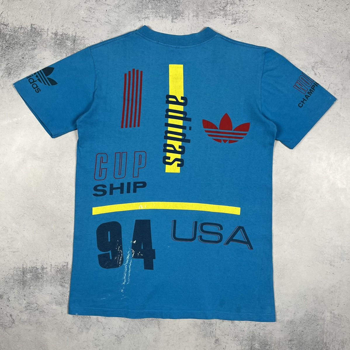 Adidas Vintage Adidas Soccer World Champion rare tee 1994 Size US S / EU 44-46 / 1 - 18 Thumbnail