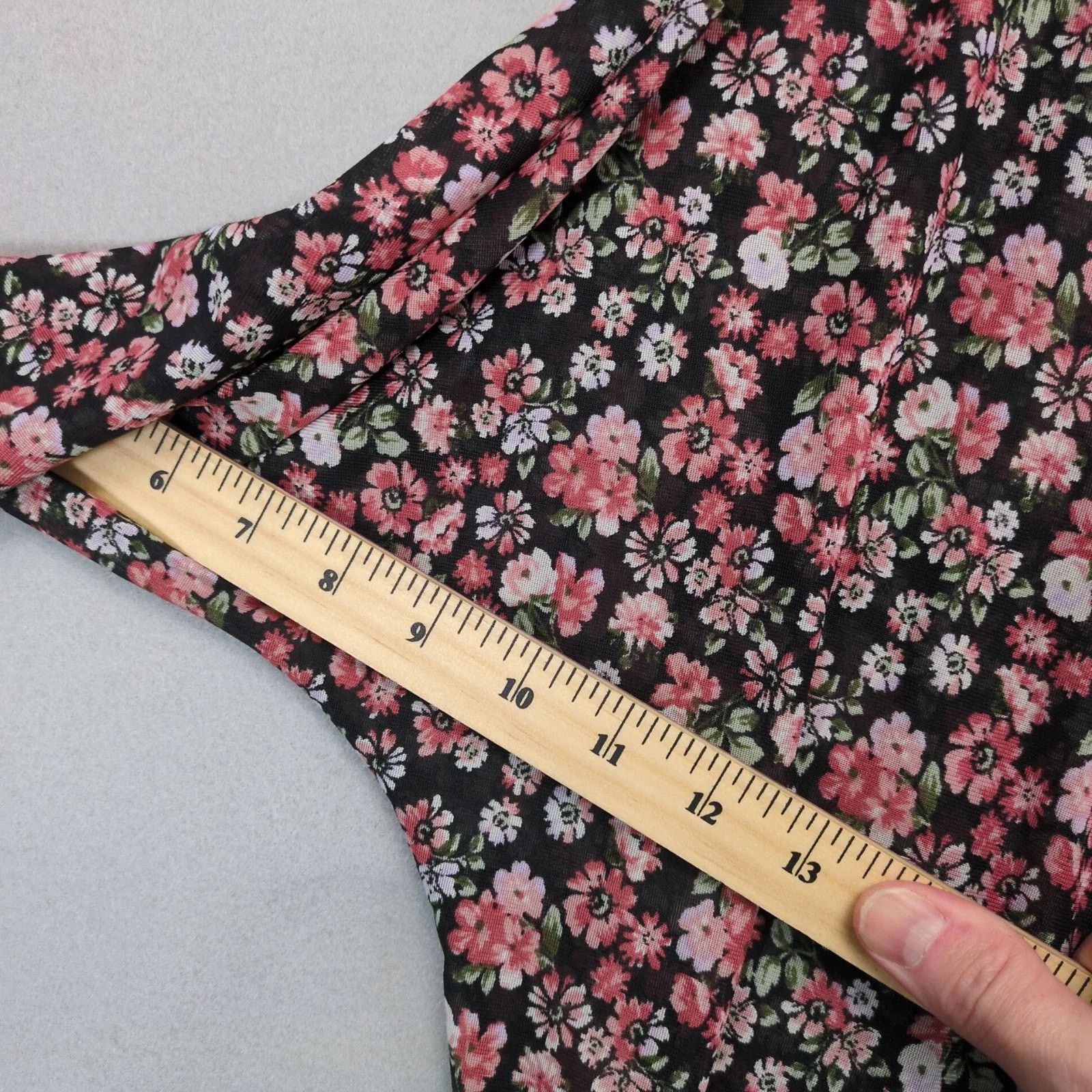 Other Ember Pink Floral Black Sheer Open Cardigan Shrug Fringe XL Size XL / US 12-14 / IT 48-50 - 7 Thumbnail