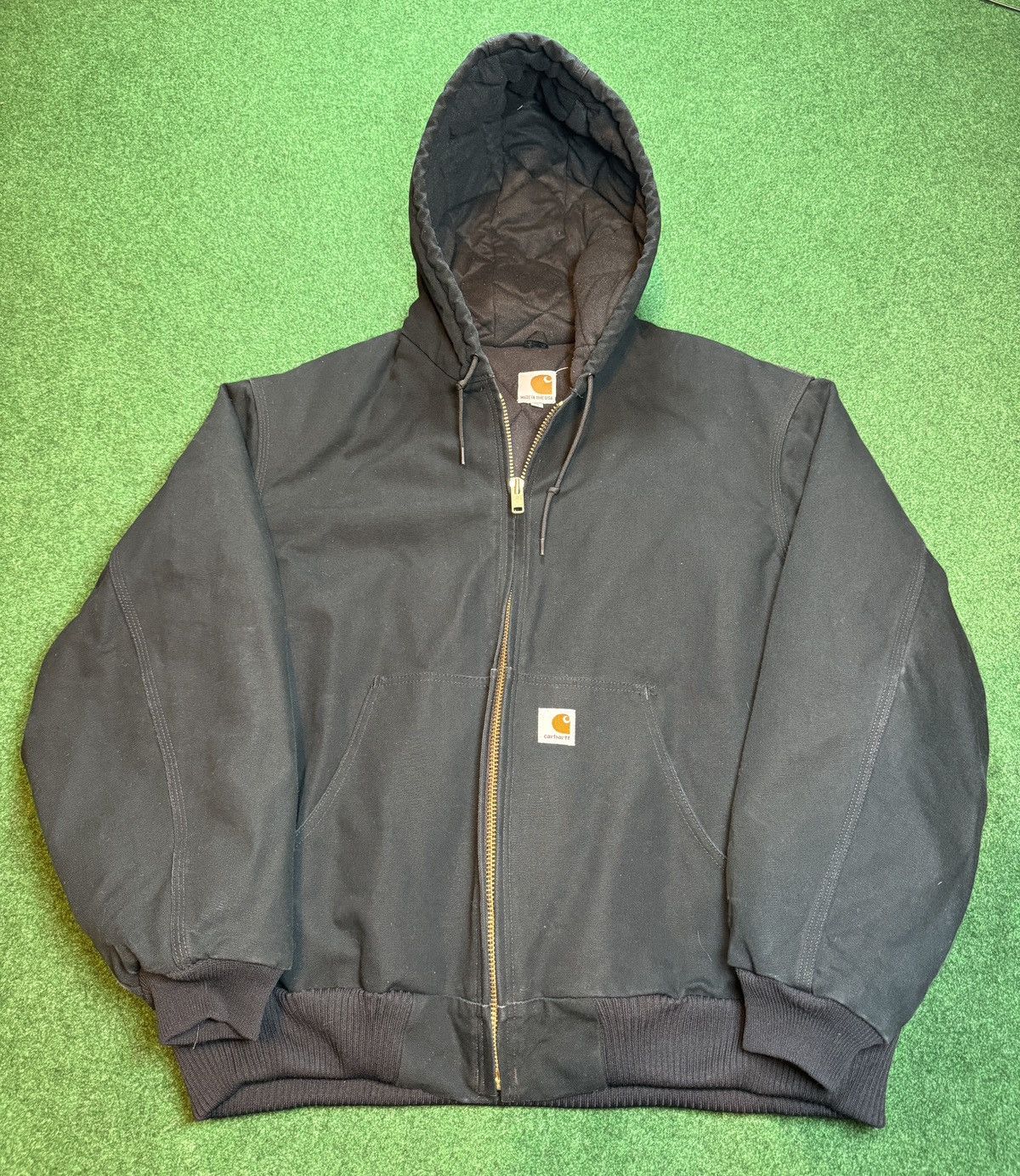 Carhartt × Vintage Vintage 90s Carhartt Black Quick Duck Detroit Jacket Size US XL / EU 56 / 4 - 1 Thumbnail